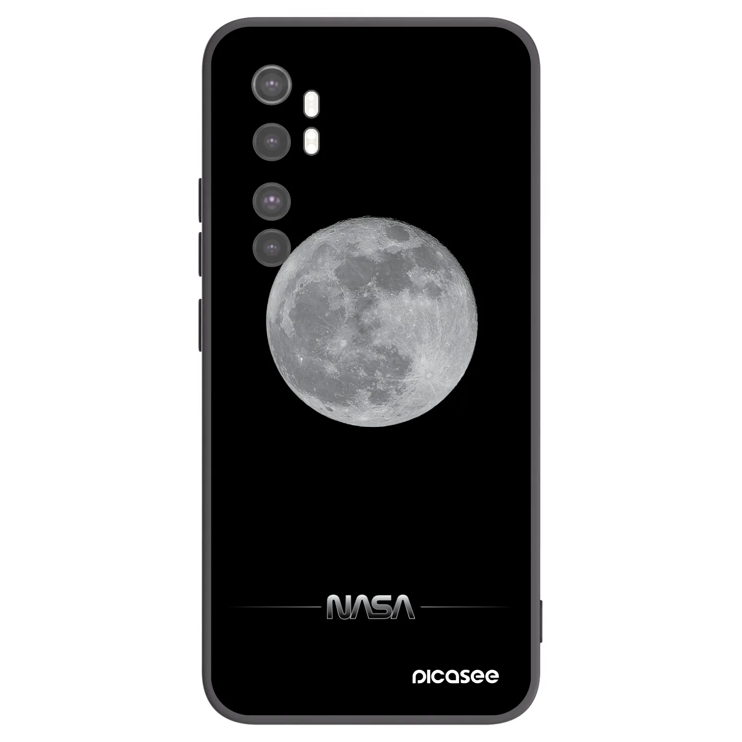 Picasee silikónový čierny obal pre Xiaomi Mi Note 10 Lite - Moon Minimal