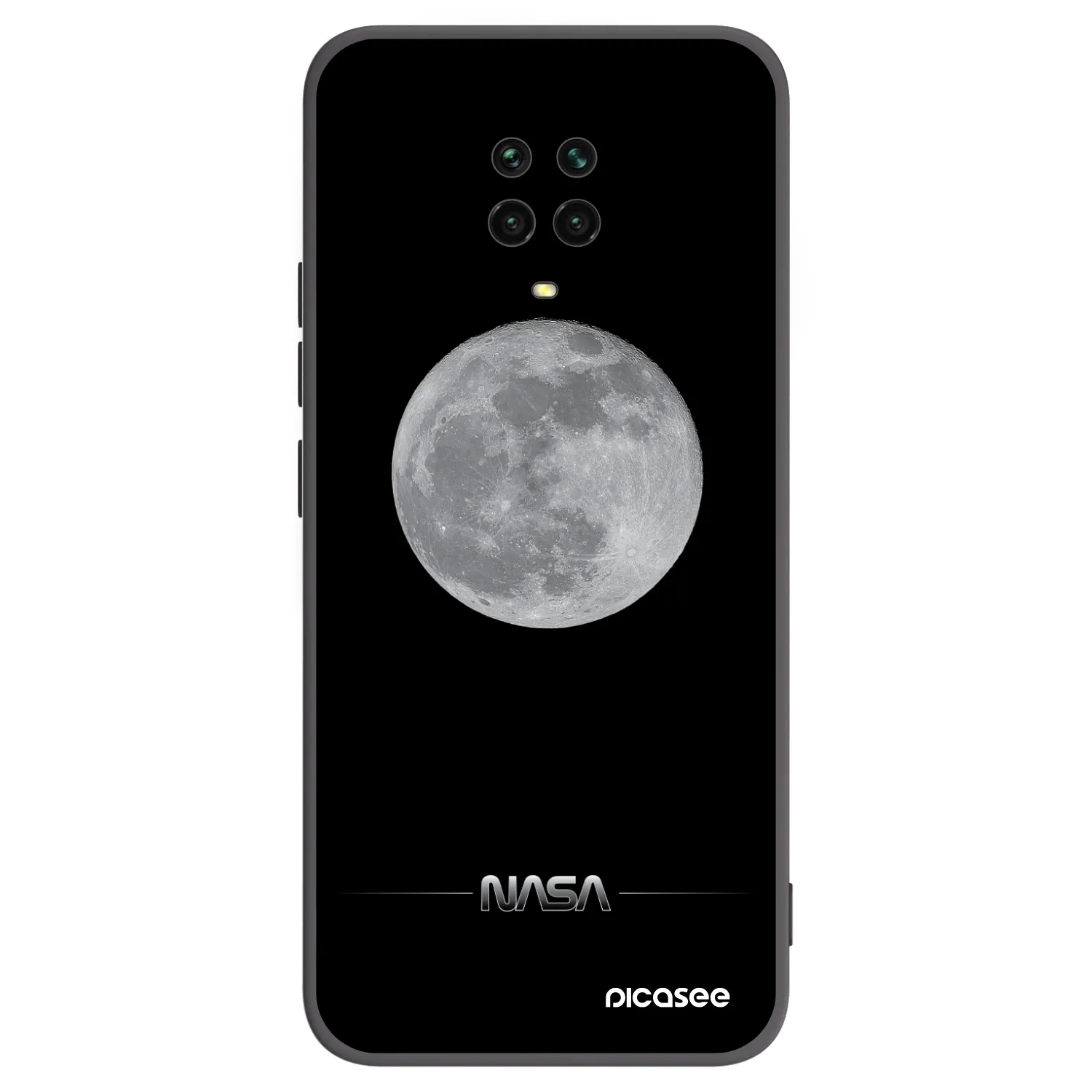 Picasee silikónový čierny obal pre Xiaomi Redmi Note 9S - Moon Minimal