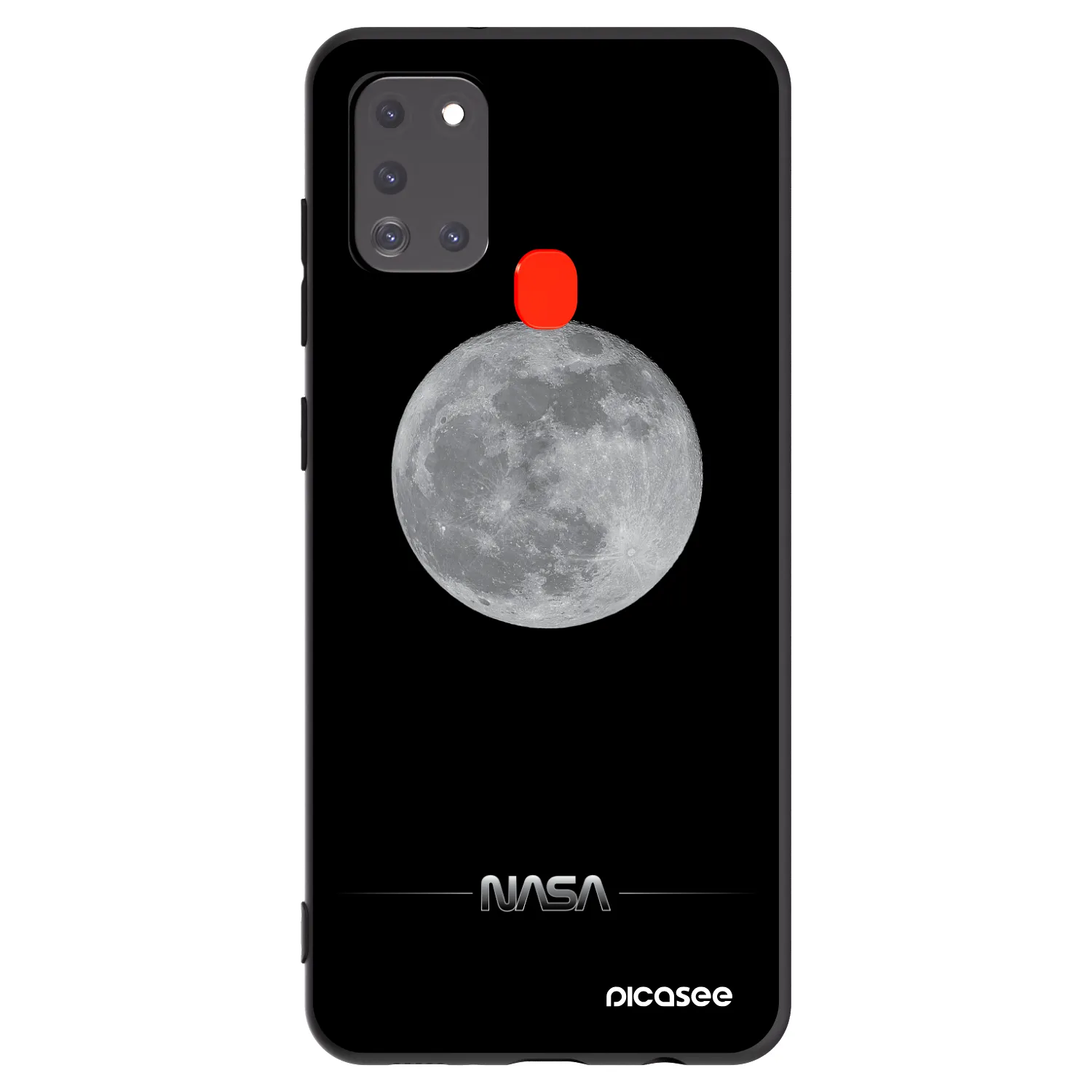 Picasee silikónový čierny obal pre Samsung Galaxy A21s - Moon Minimal