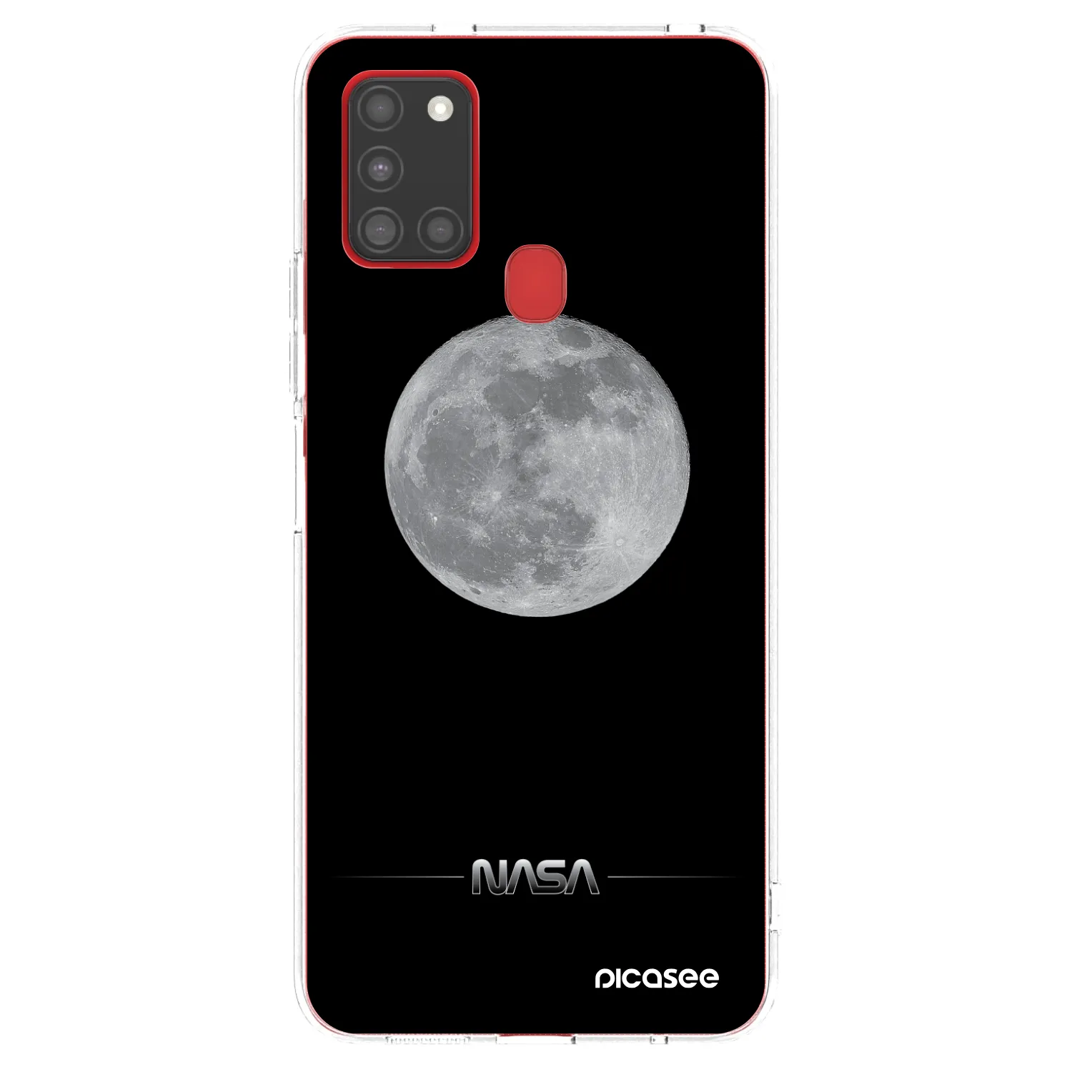 Picasee silikónový prehľadný obal pre Samsung Galaxy A21s - Moon Minimal