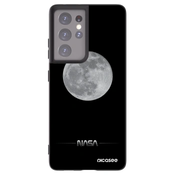 Picasee silikónový čierny obal pre Samsung Galaxy S21 Ultra 5G G998B - Moon Minimal