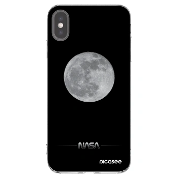 Picasee silikónový prehľadný obal pre Apple iPhone XS Max - Moon Minimal
