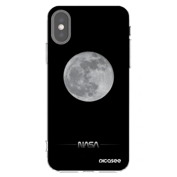 Picasee silikónový prehľadný obal pre Apple iPhone X/XS - Moon Minimal