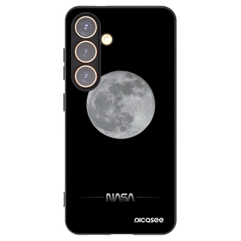 Picasee silikónový čierny obal pre Samsung Galaxy S24 S921B 5G - Moon Minimal