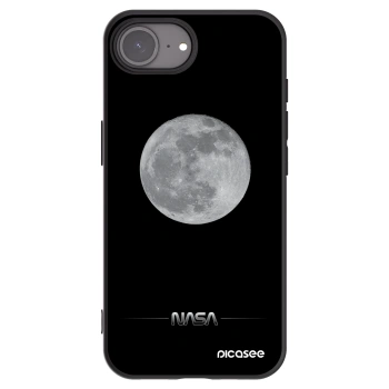 Picasee silikónový čierny obal pre Apple iPhone 16e - Moon Minimal