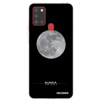 Picasee silikónový prehľadný obal pre Samsung Galaxy A21s - Moon Minimal