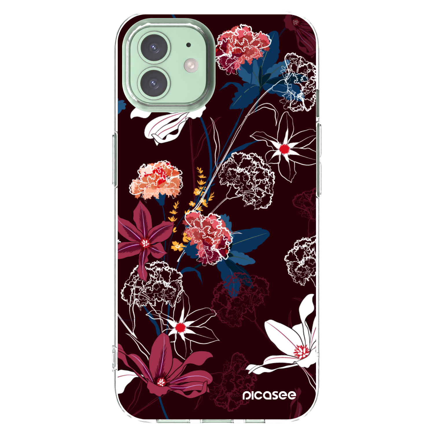 Picasee silikónový prehľadný obal pre Apple iPhone 12 - Dark Meadow