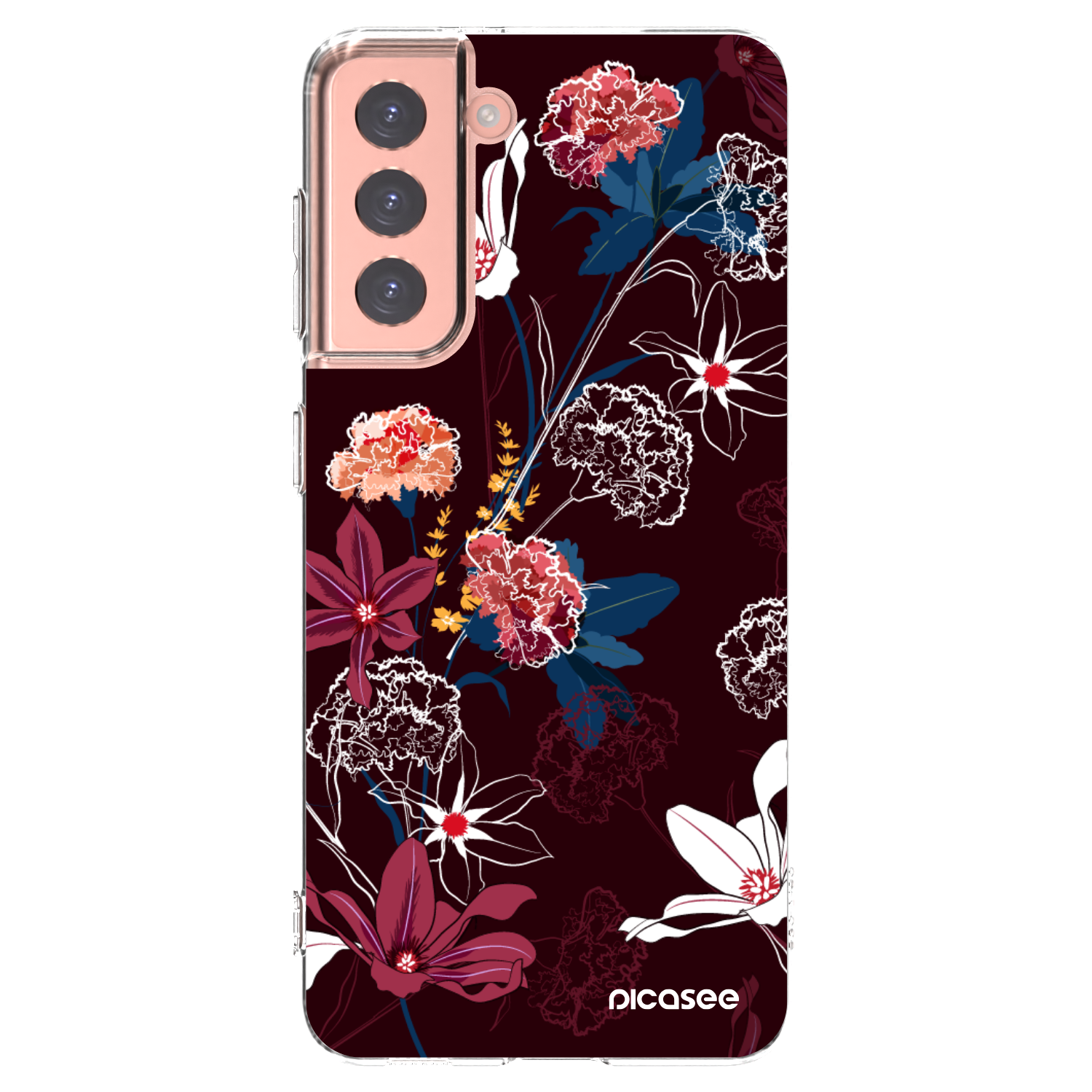 Picasee silikónový prehľadný obal pre Samsung Galaxy S21 5G G991B - Dark Meadow