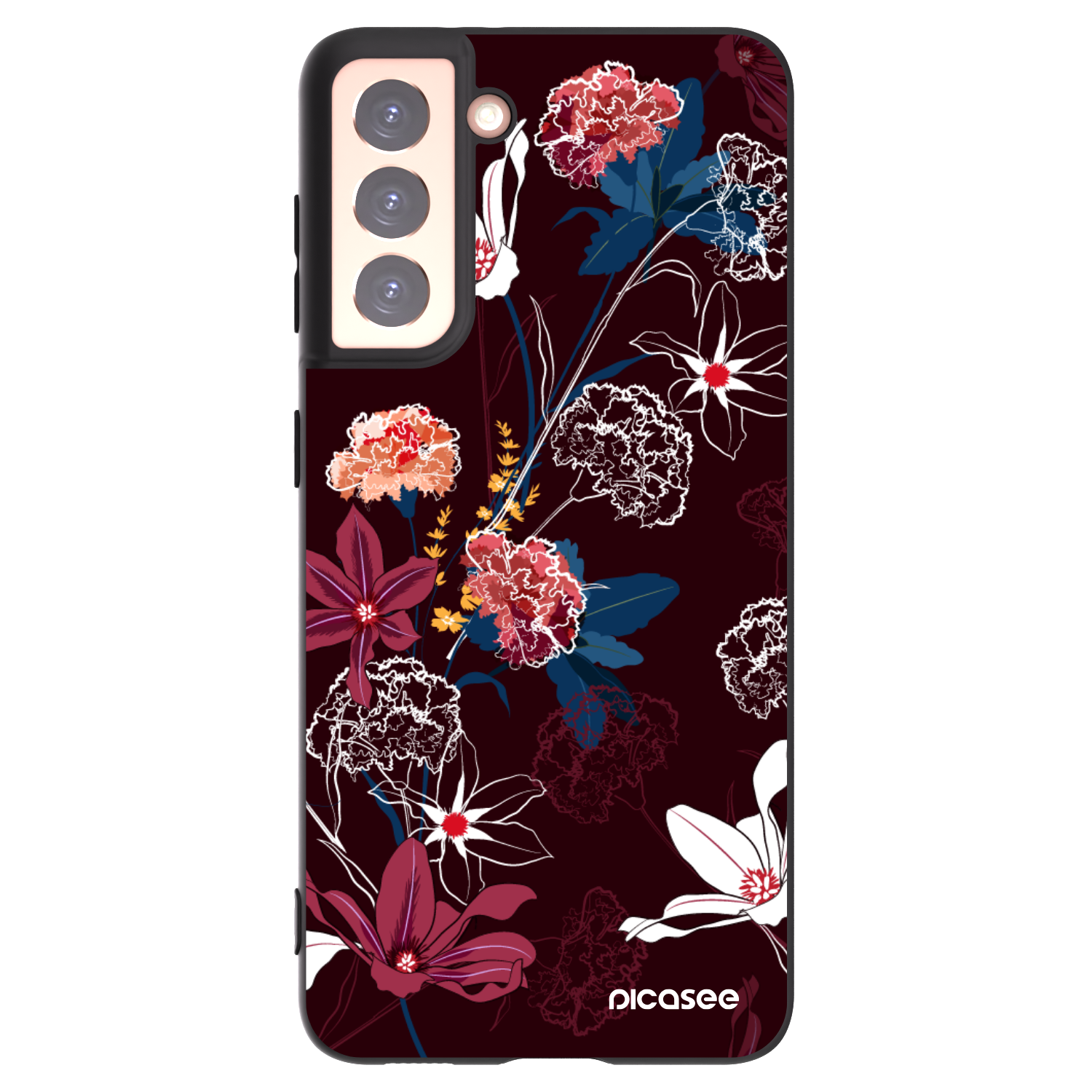 Picasee silikónový čierny obal pre Samsung Galaxy S21 5G G991B - Dark Meadow