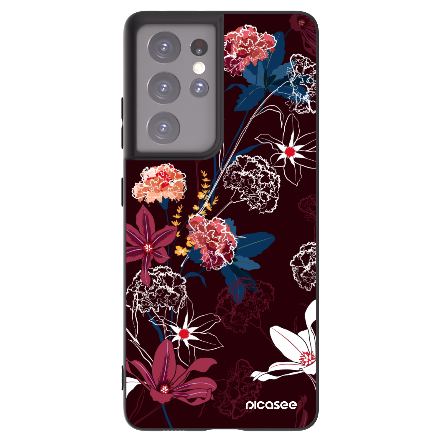 Picasee silikónový čierny obal pre Samsung Galaxy S21 Ultra 5G G998B - Dark Meadow