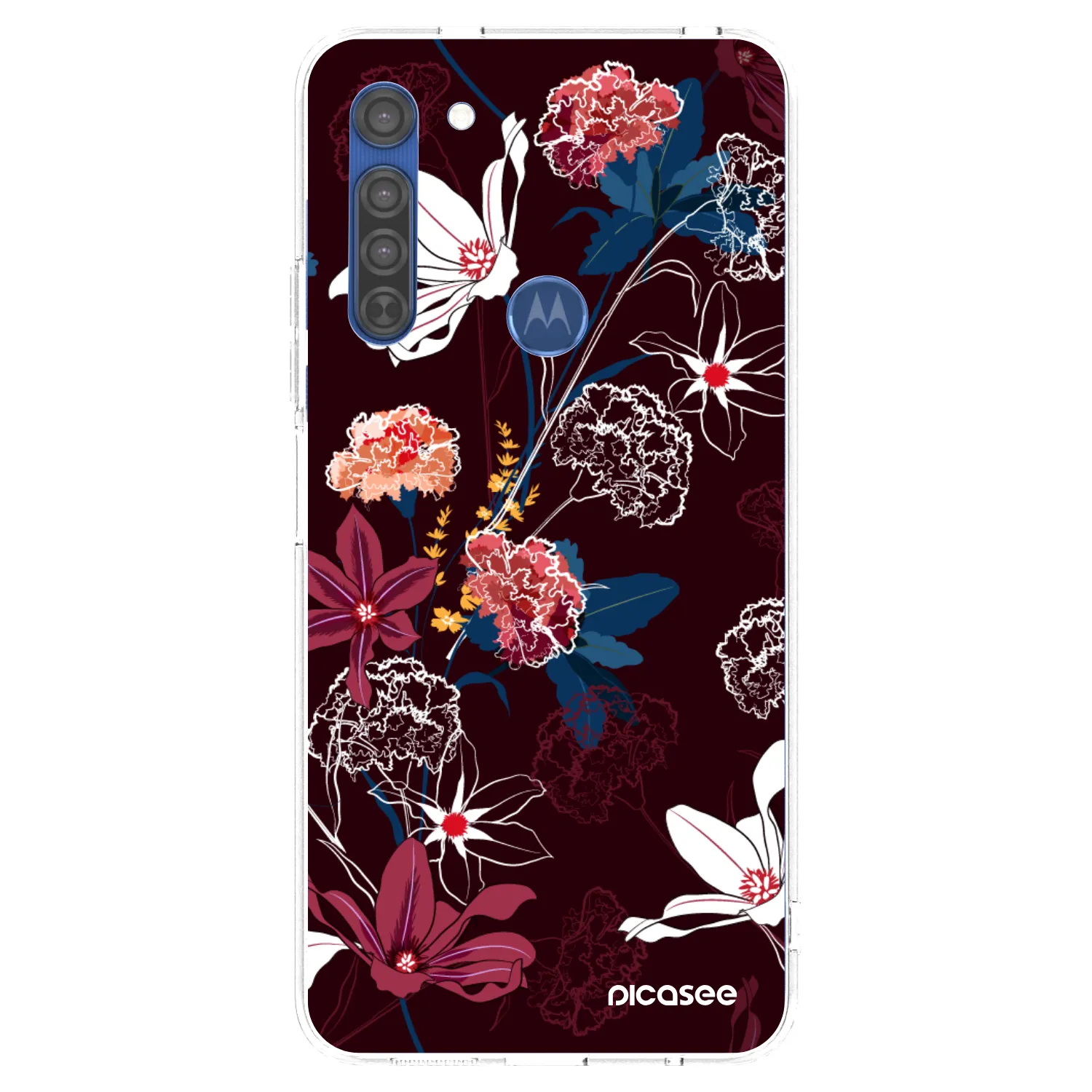 Picasee silikónový prehľadný obal pre Motorola Moto G8 - Dark Meadow