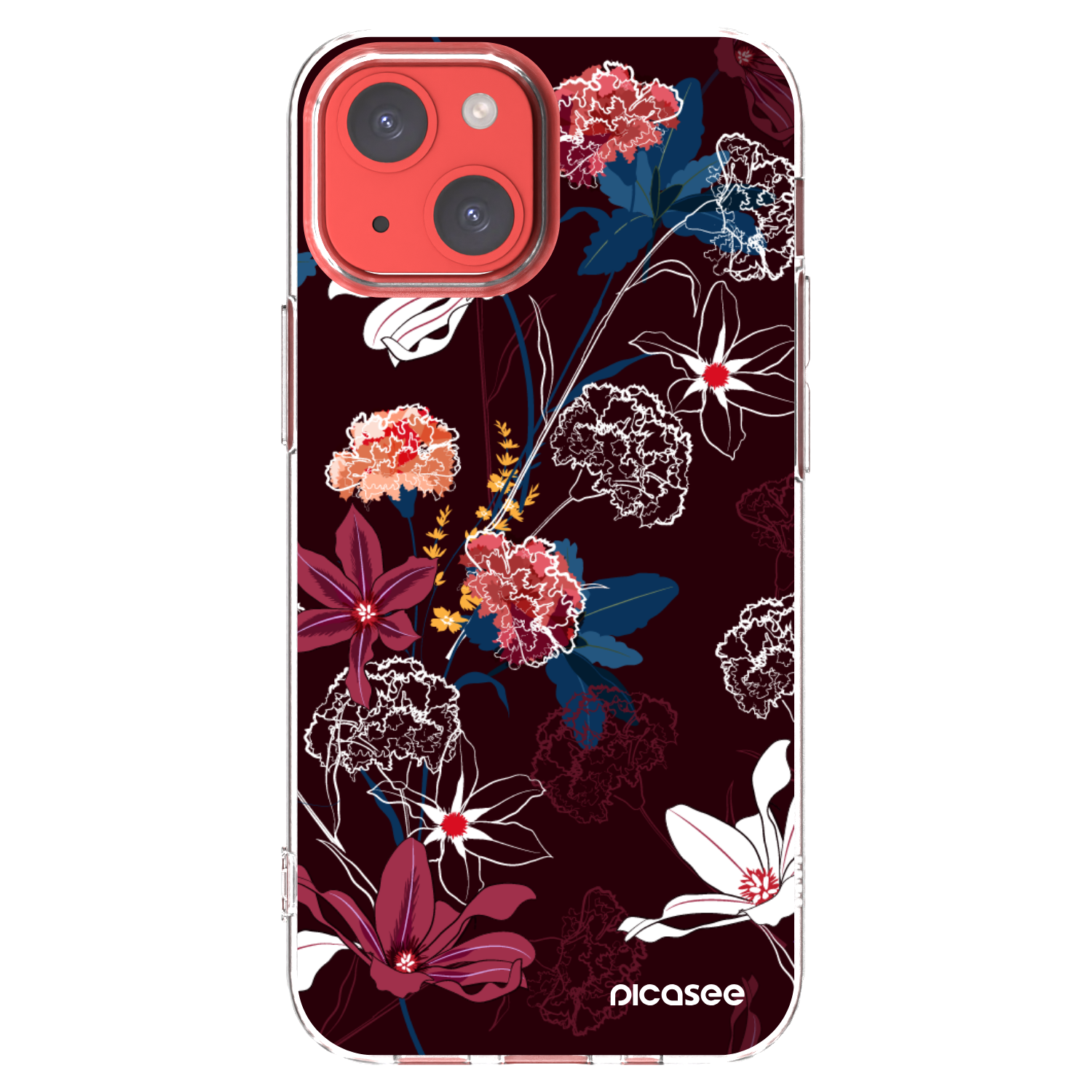 Picasee silikónový prehľadný obal pre Apple iPhone 13 mini - Dark Meadow