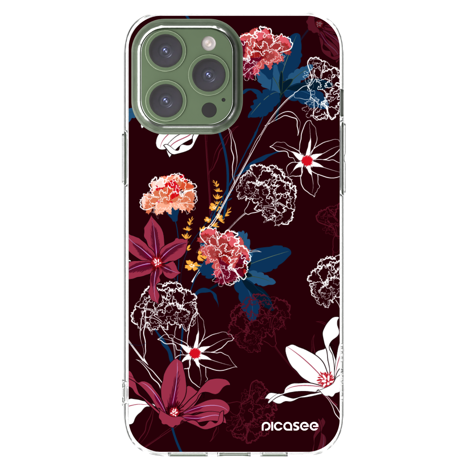 Picasee silikónový prehľadný obal pre Apple iPhone 13 Pro Max - Dark Meadow