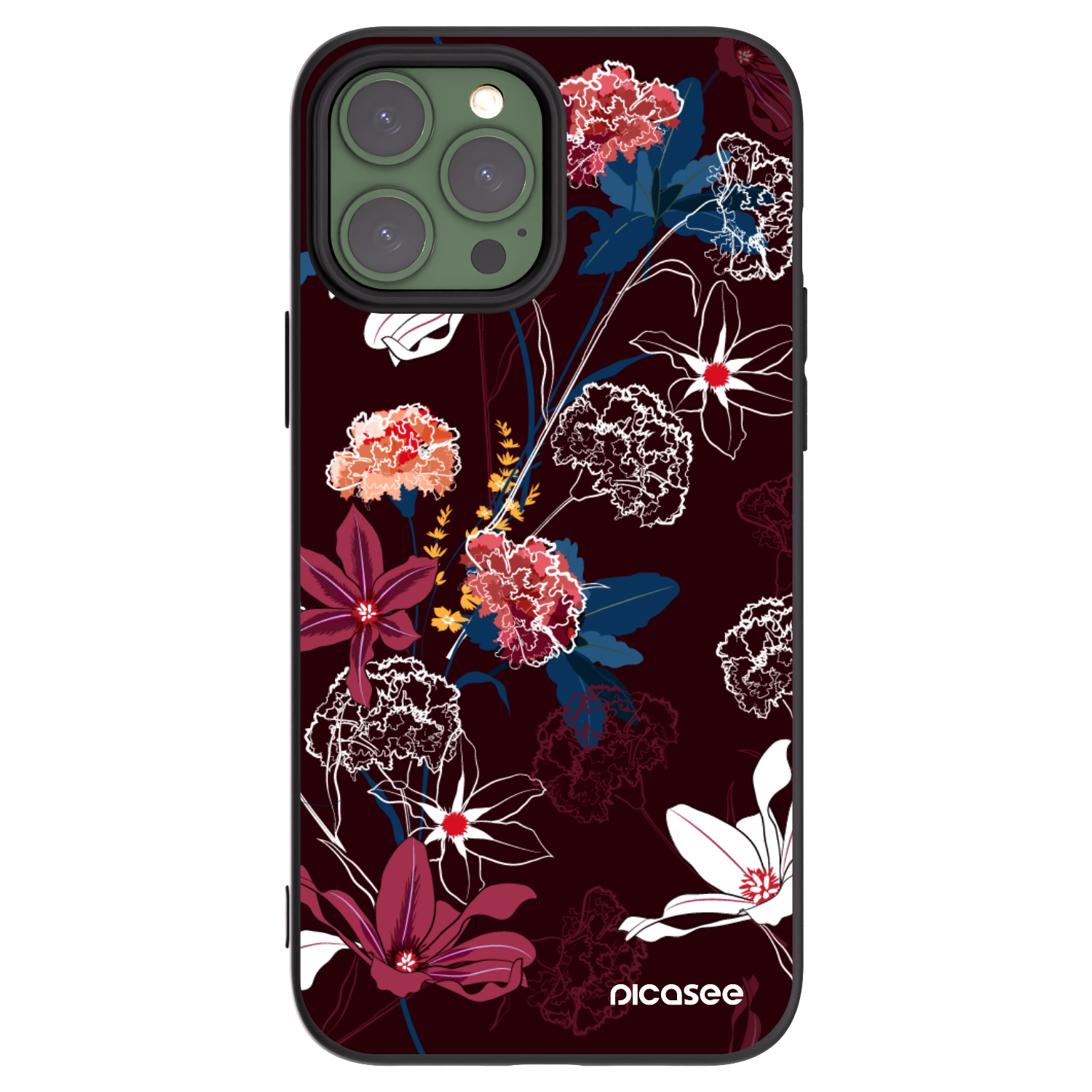 Picasee silikónový čierny obal pre Apple iPhone 13 Pro Max - Dark Meadow
