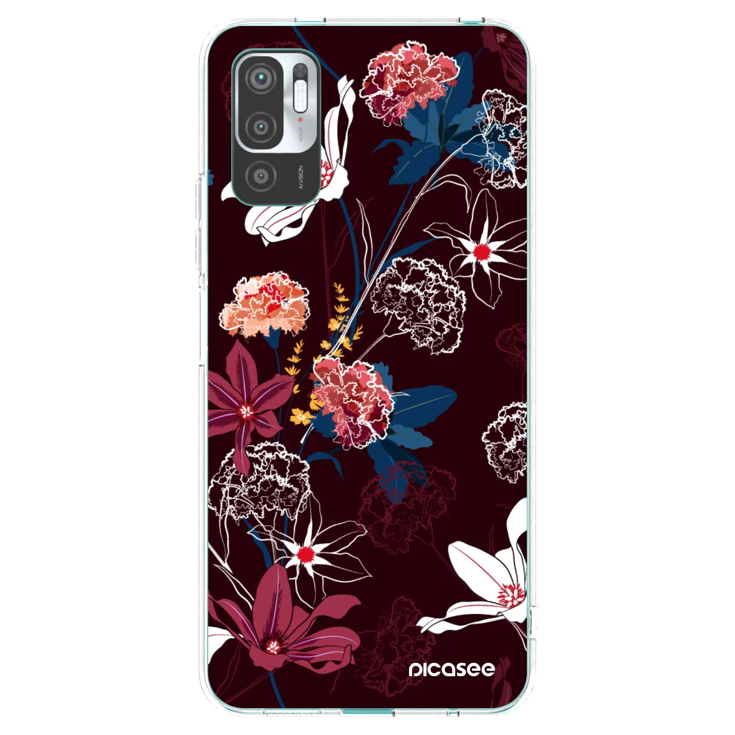 Picasee silikónový prehľadný obal pre Xiaomi Redmi Note 10 5G - Dark Meadow