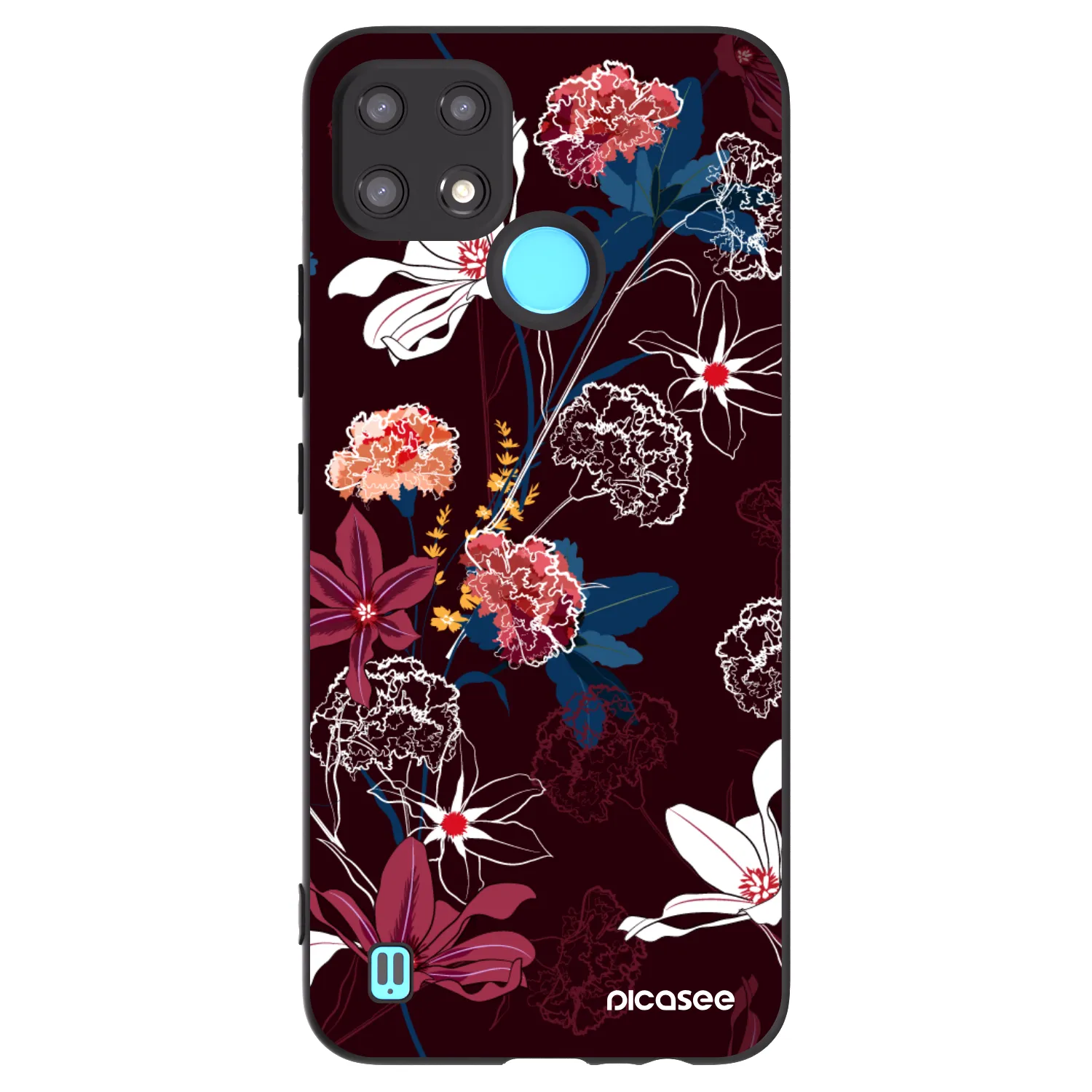 Picasee silikónový čierny obal pre Realme C21 - Dark Meadow