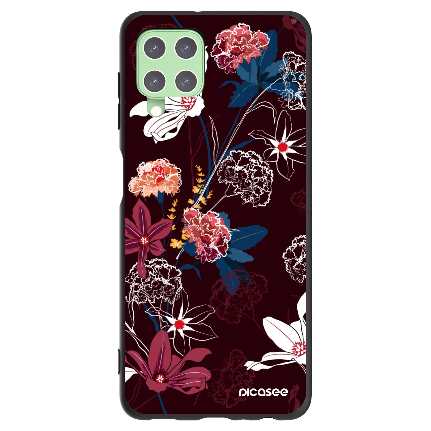 Picasee silikónový čierny obal pre Samsung Galaxy A22 A225F 4G - Dark Meadow