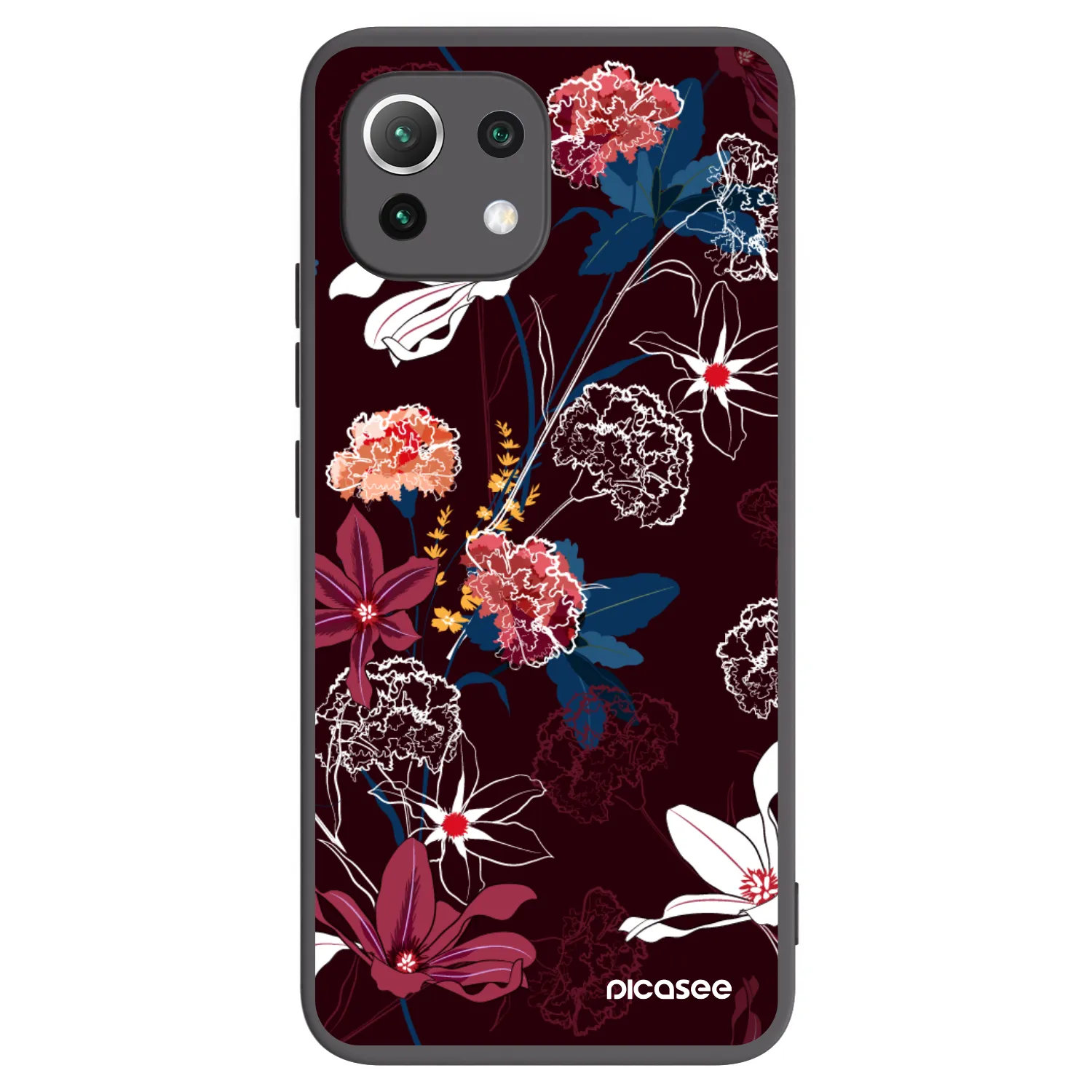 Picasee silikónový čierny obal pre Xiaomi 11 Lite 5G NE - Dark Meadow