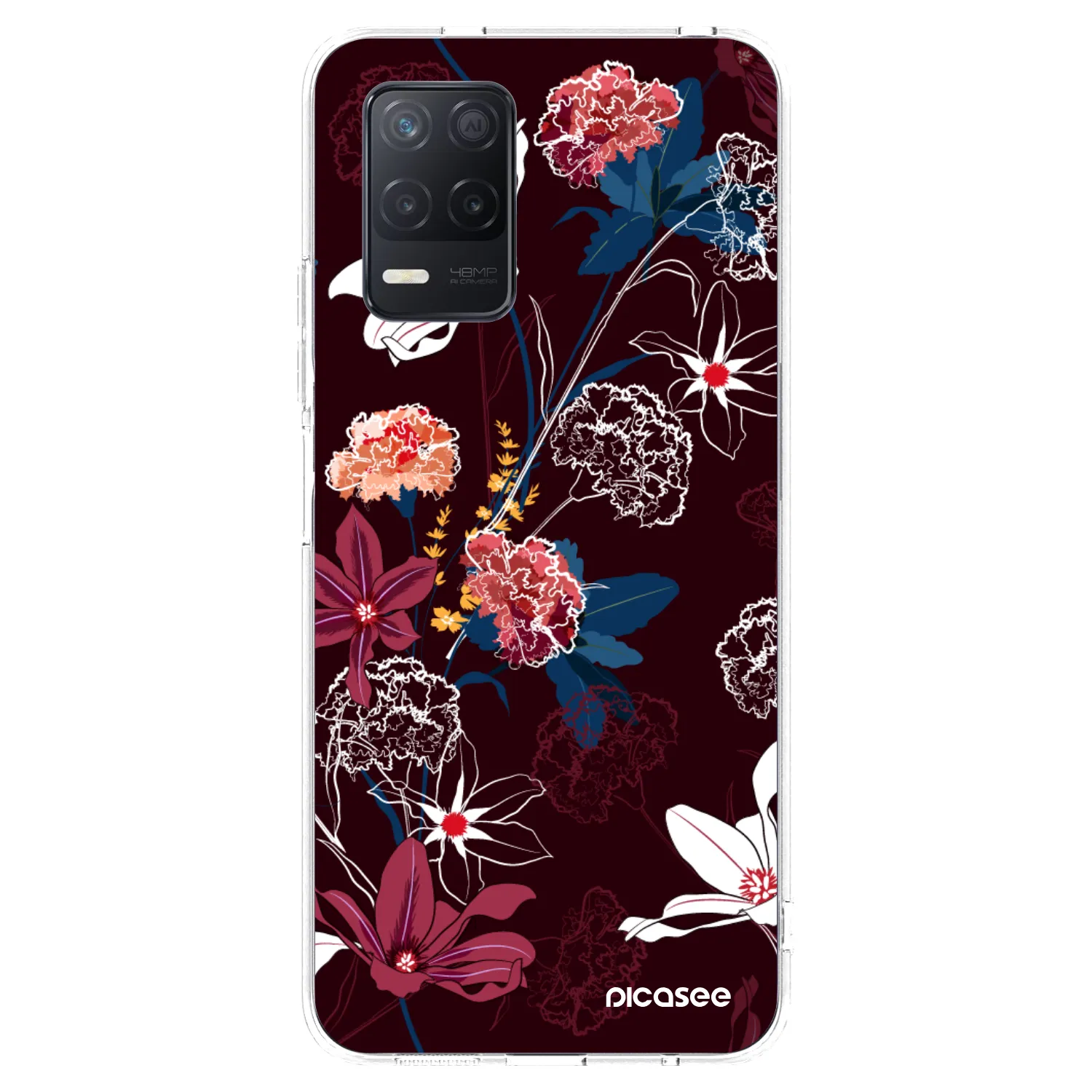 Picasee silikónový prehľadný obal pre Realme 8 5G - Dark Meadow