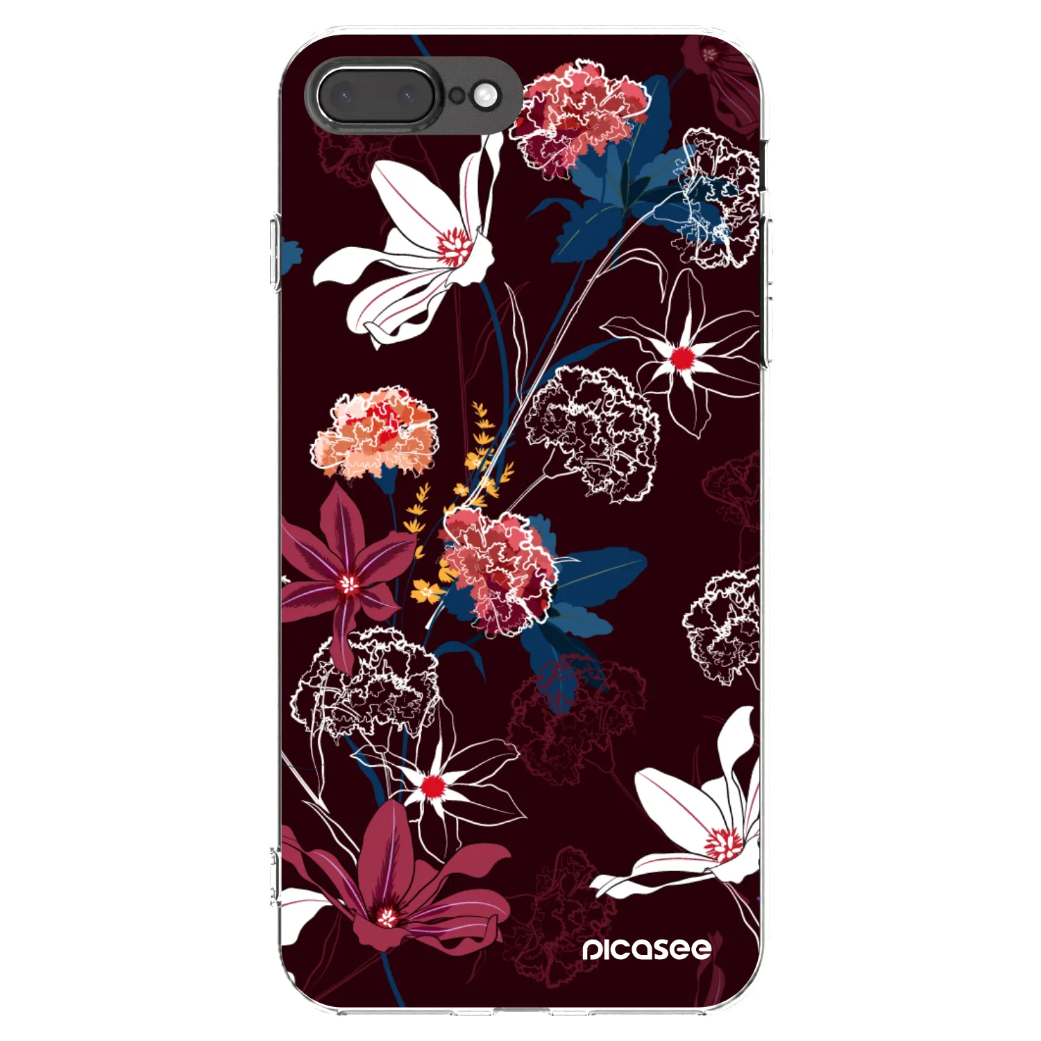 Picasee silikónový prehľadný obal pre Apple iPhone 7 Plus - Dark Meadow