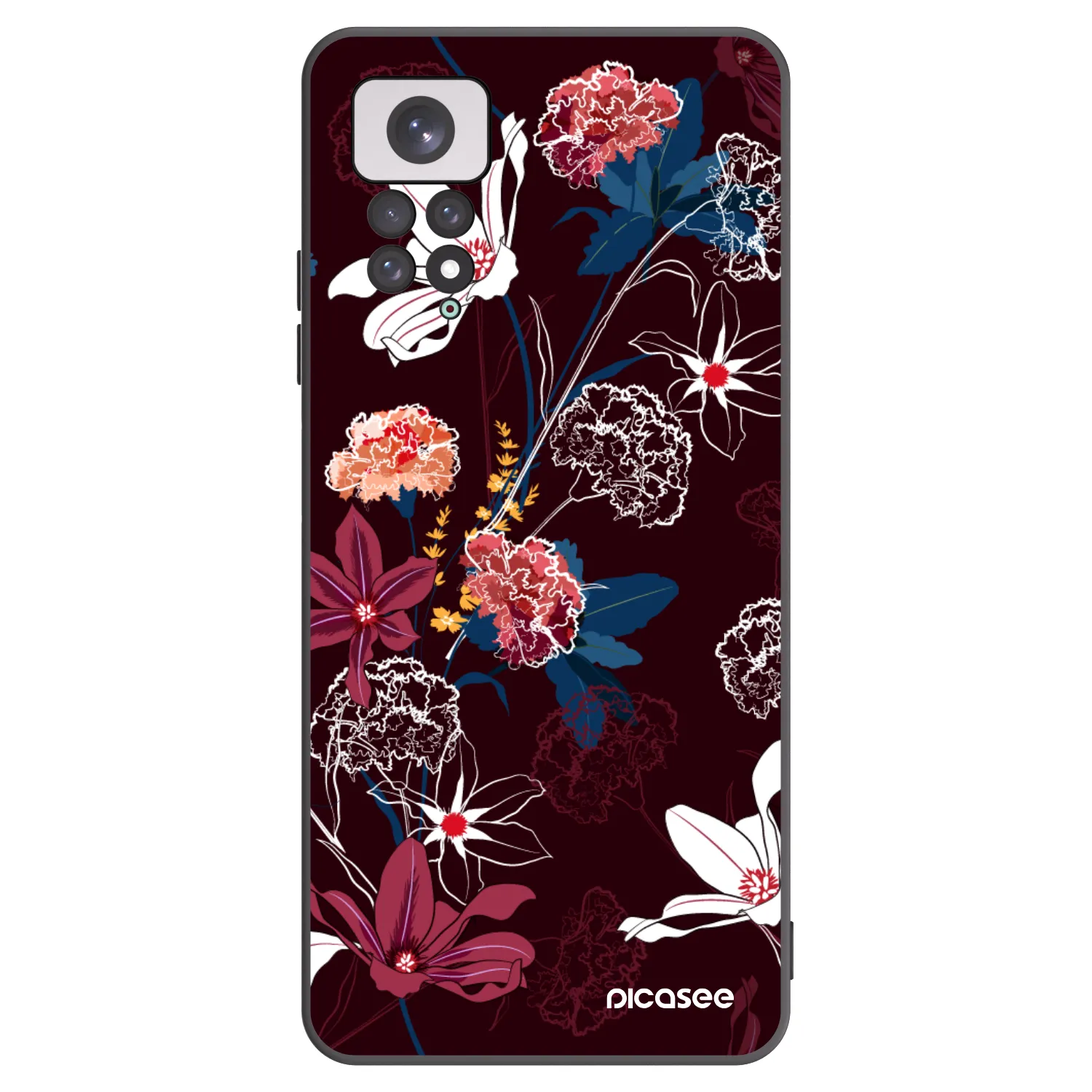 Picasee silikónový čierny obal pre Xiaomi Redmi Note 11 - Dark Meadow