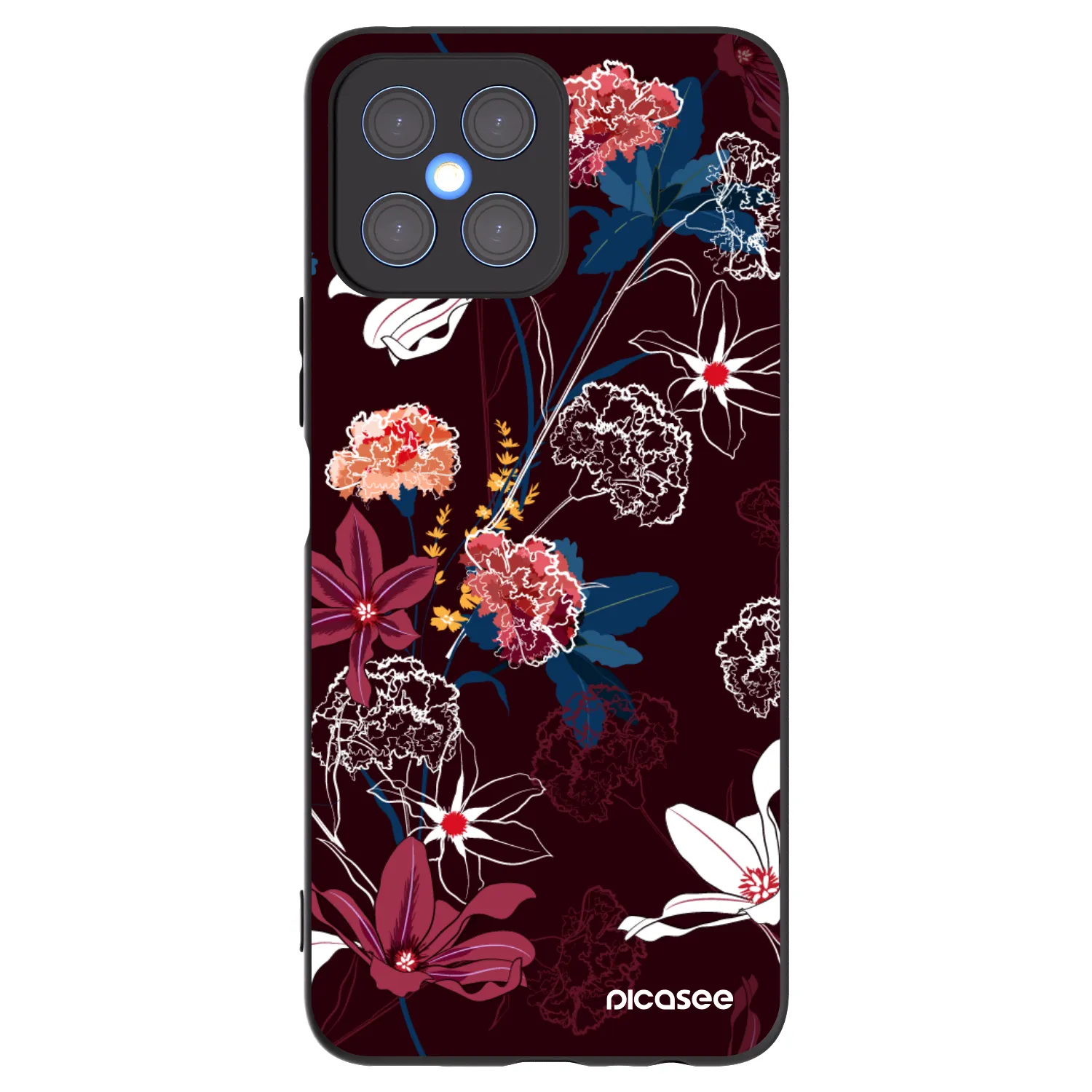 Picasee silikónový čierny obal pre Honor X8 4G - Dark Meadow