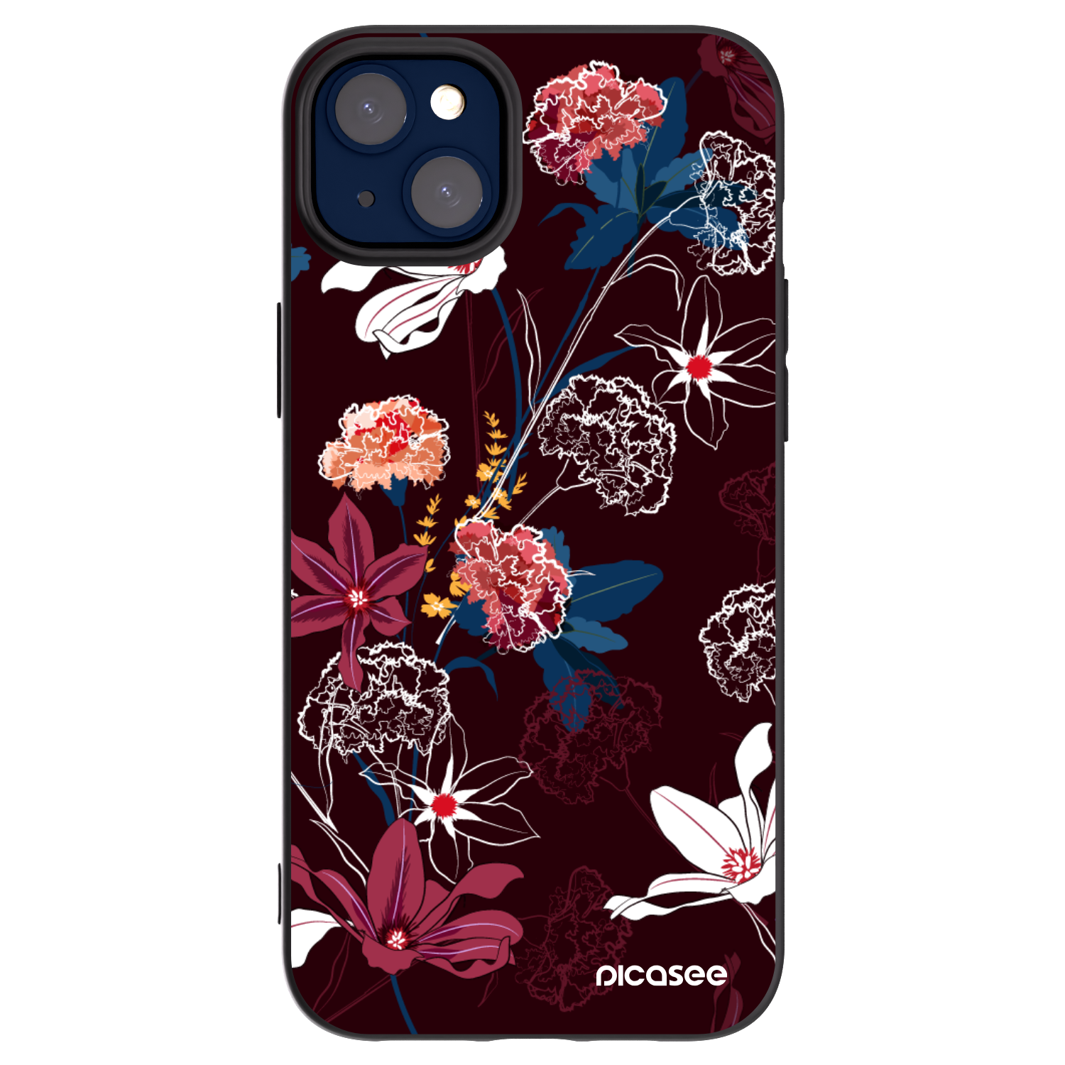 Picasee silikónový čierny obal pre Apple iPhone 14 Plus - Dark Meadow
