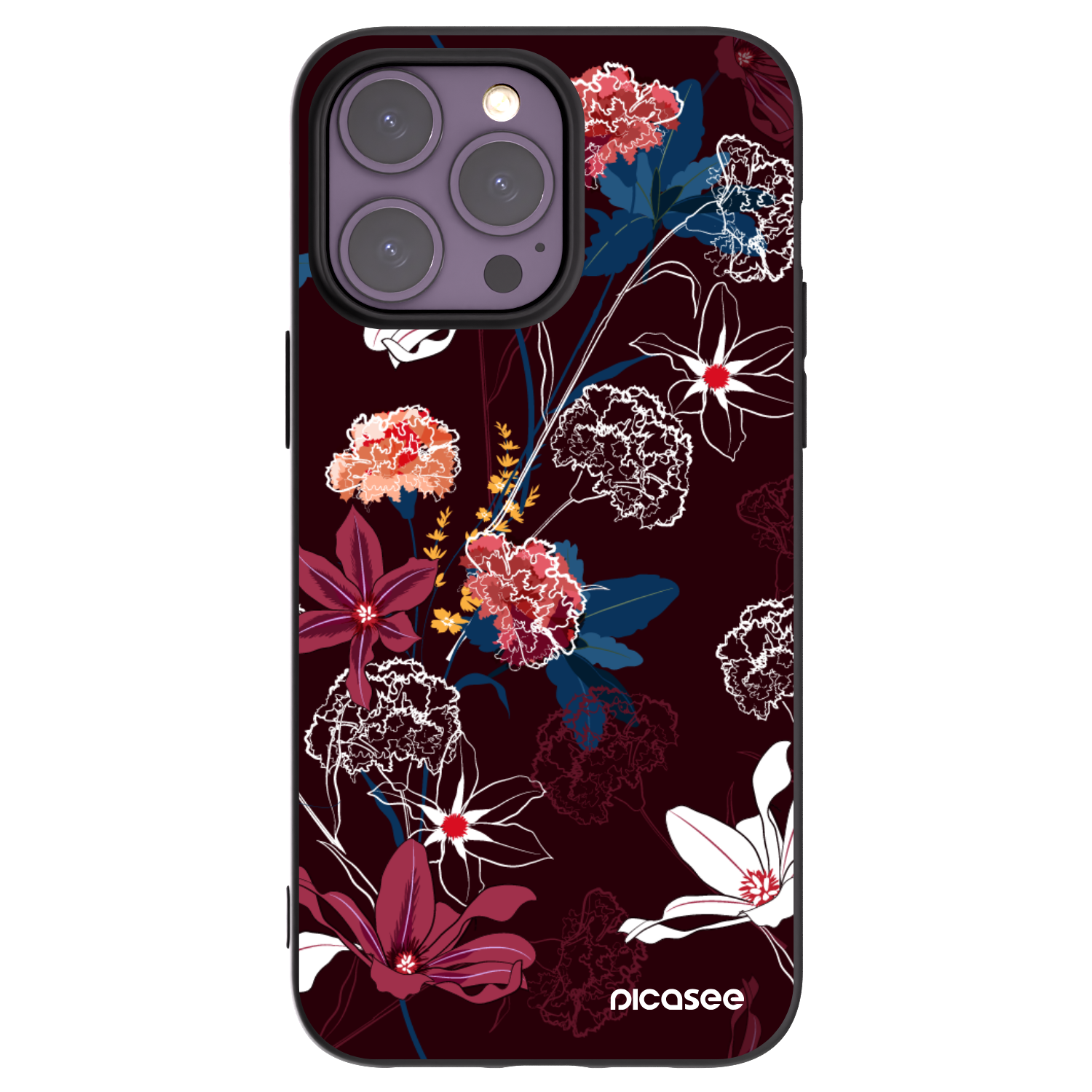 Picasee silikónový čierny obal pre Apple iPhone 14 Pro Max - Dark Meadow