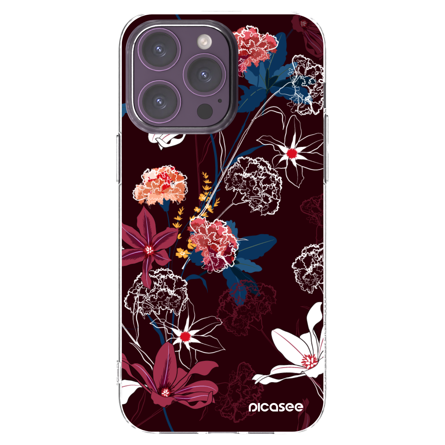 Picasee silikónový prehľadný obal pre Apple iPhone 14 Pro Max - Dark Meadow