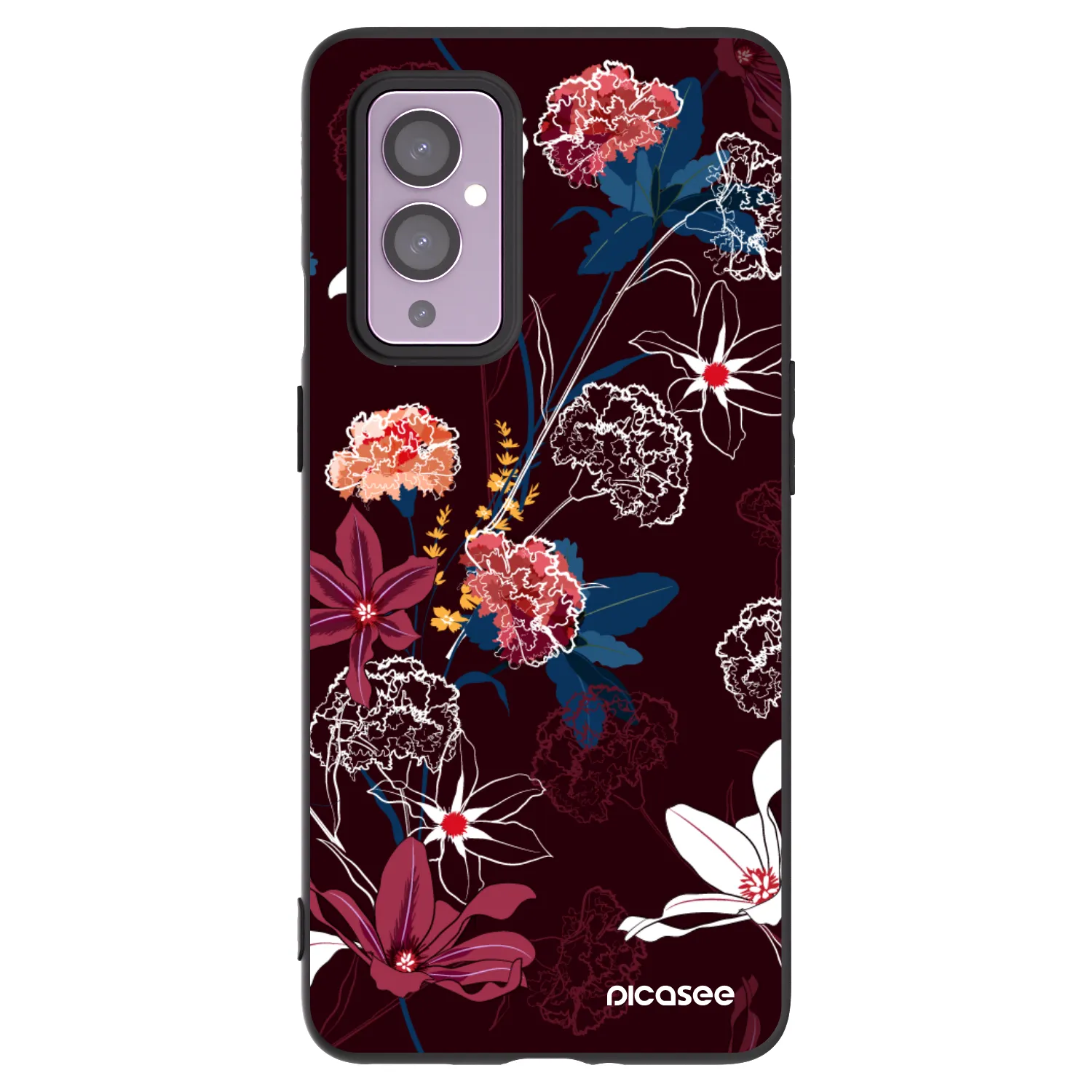 Picasee silikónový čierny obal pre OnePlus 9 - Dark Meadow