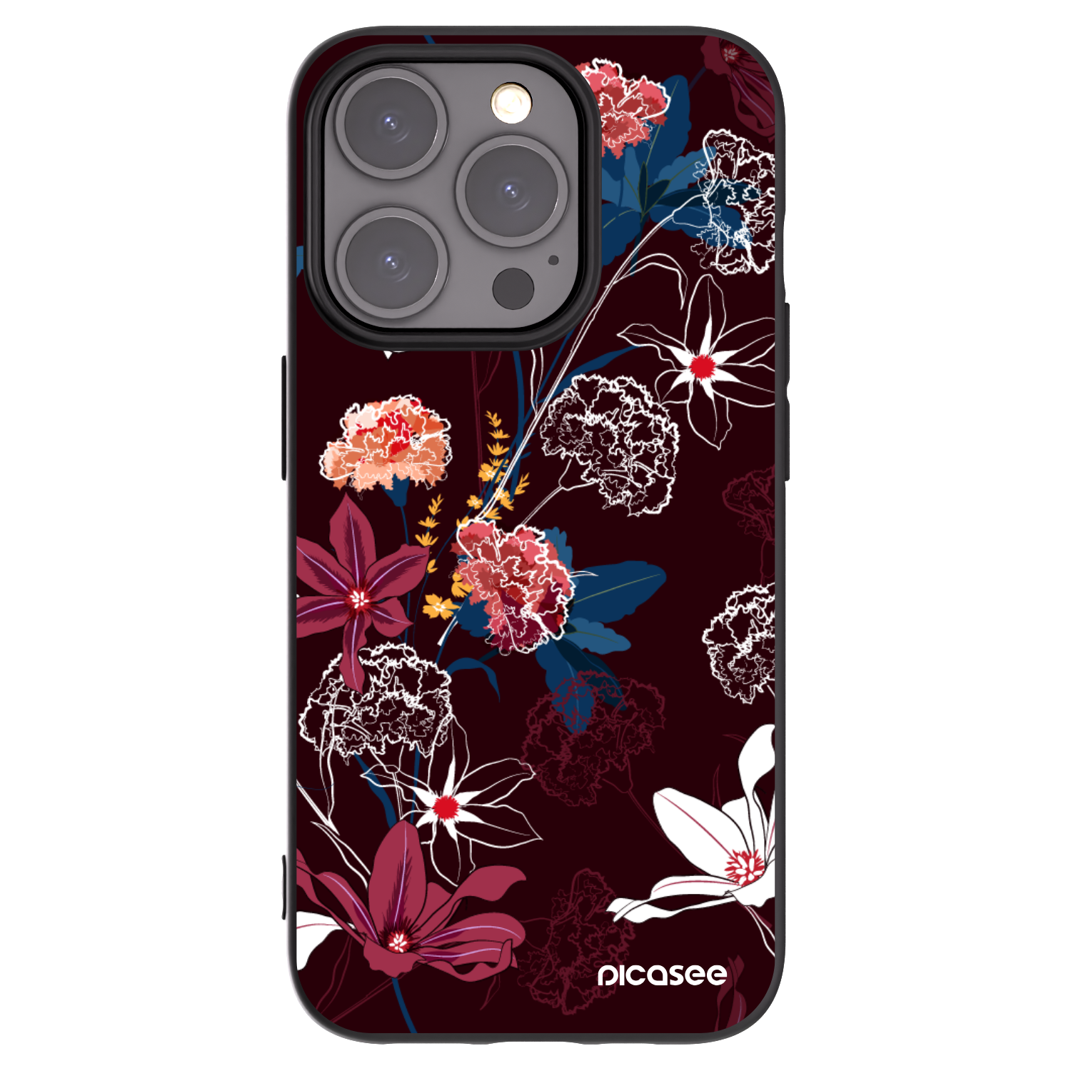 Picasee silikónový čierny obal pre Apple iPhone 15 Pro - Dark Meadow