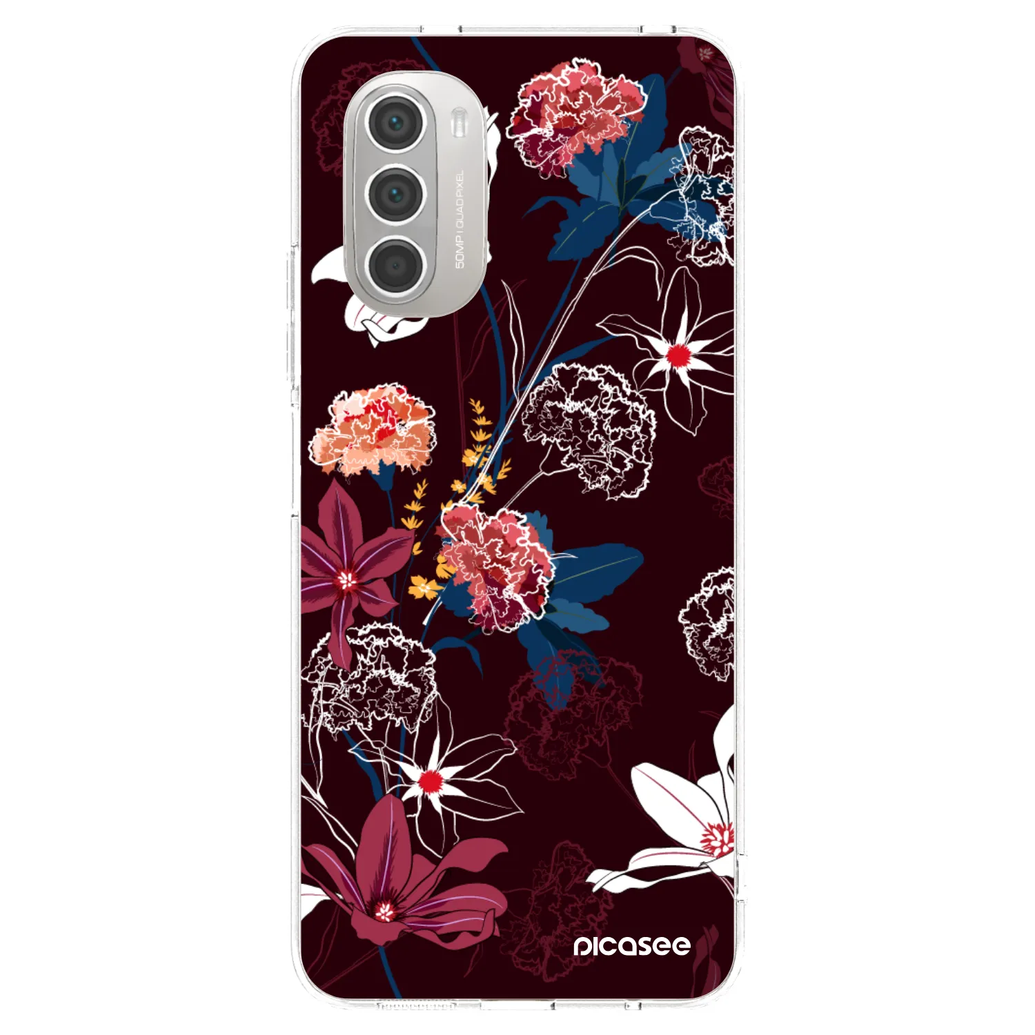 Picasee silikónový prehľadný obal pre Motorola Moto G51 - Dark Meadow