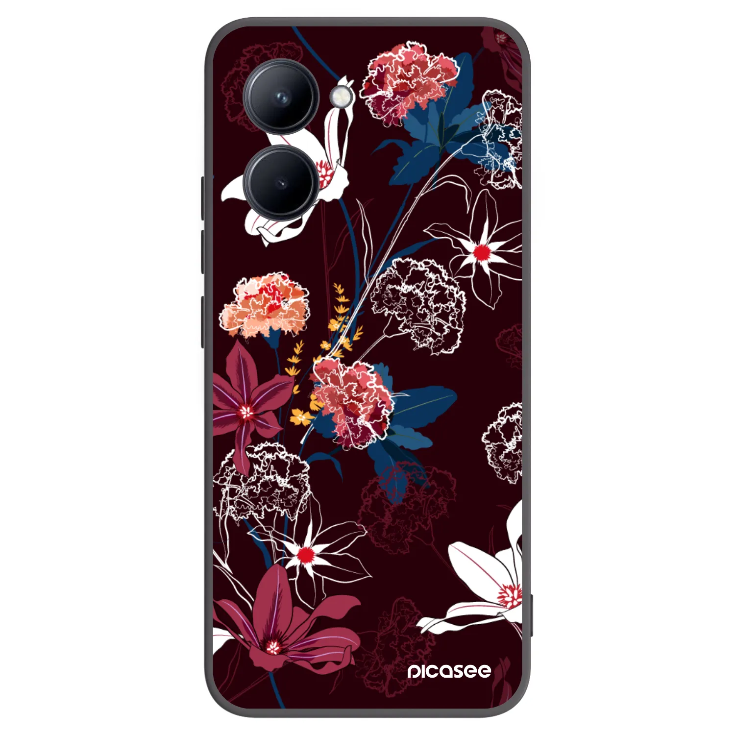 Picasee silikónový čierny obal pre Realme C33 (2023) - Dark Meadow