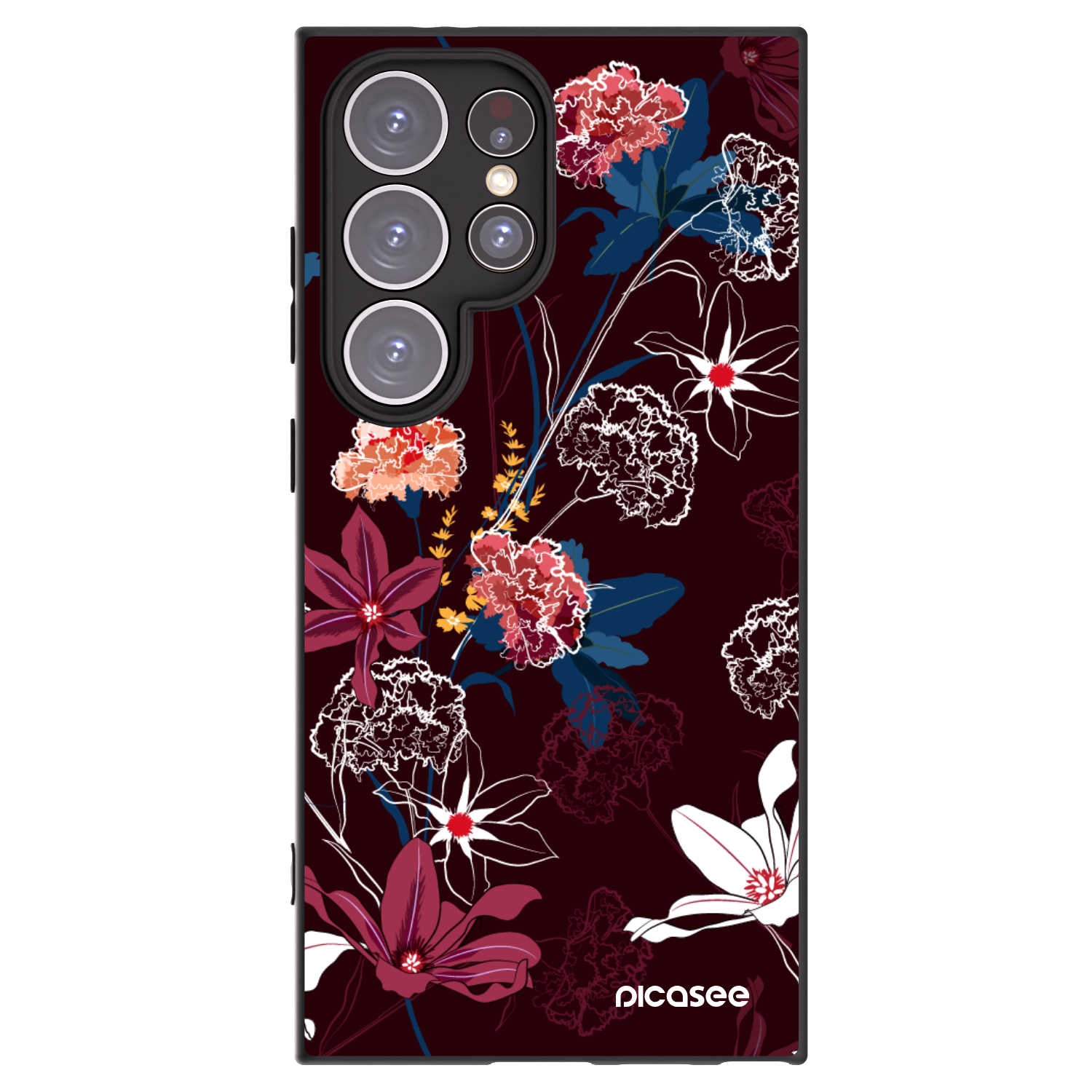 Picasee silikónový čierny obal pre Samsung Galaxy S24 Ultra S928B 5G - Dark Meadow