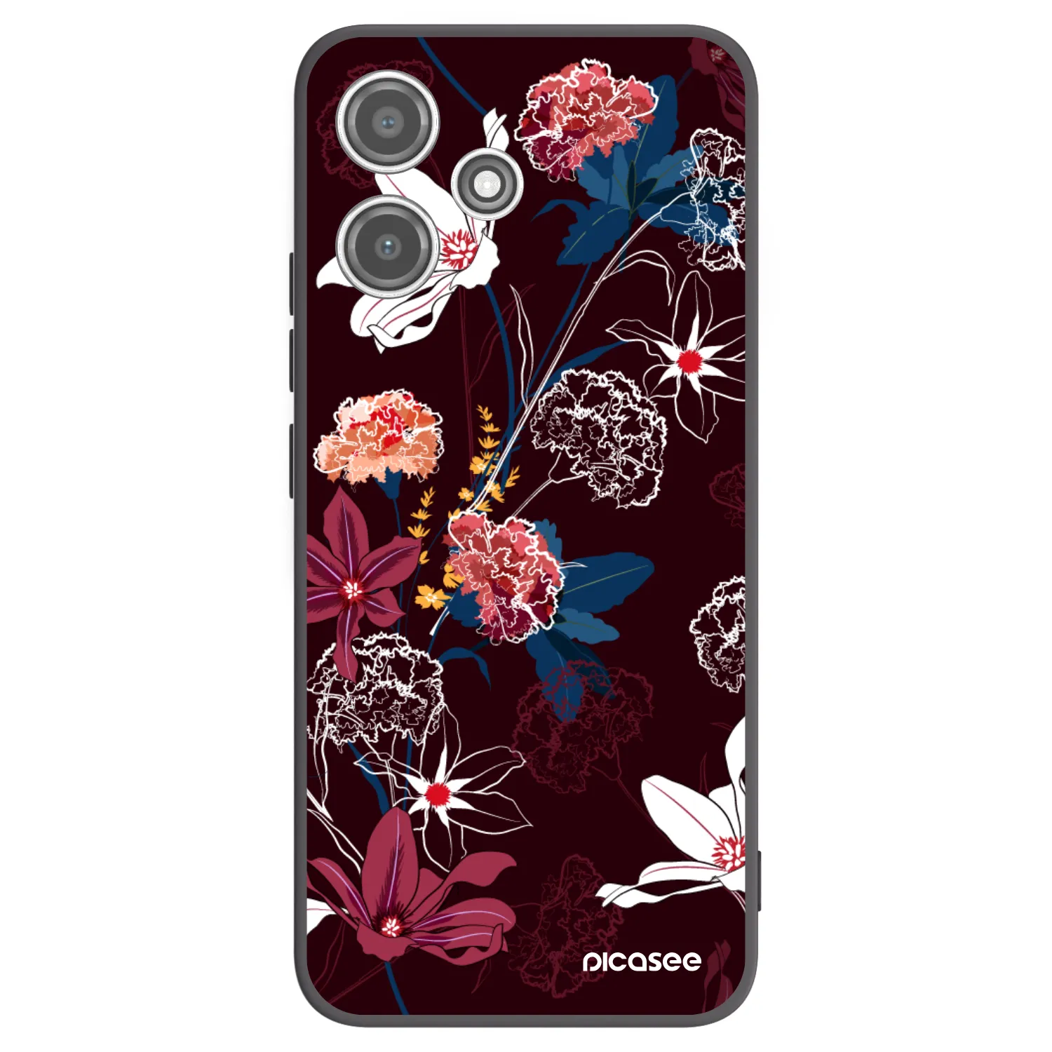 Picasee silikónový čierny obal pre Xiaomi Redmi 12 5G - Dark Meadow