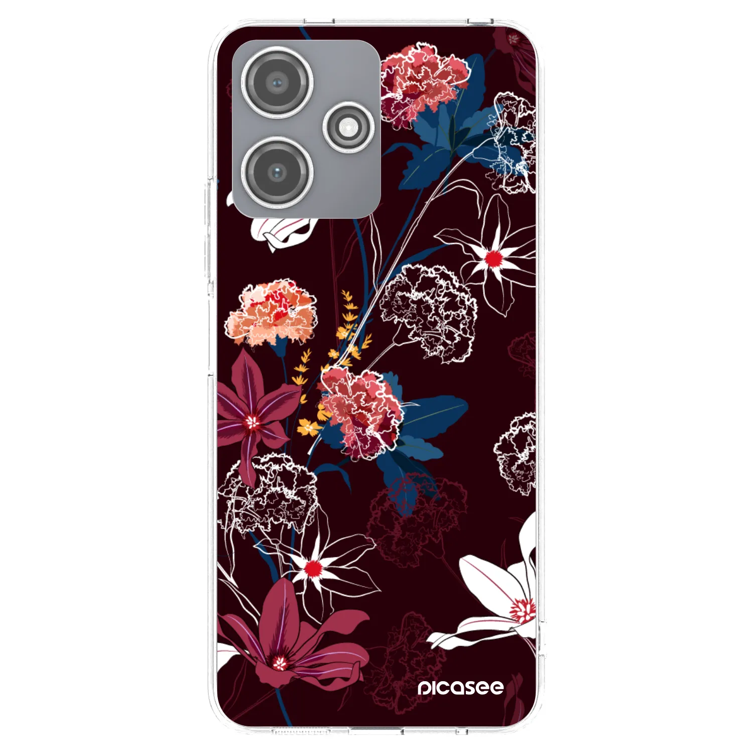 Picasee silikónový prehľadný obal pre Xiaomi Redmi 12 5G - Dark Meadow