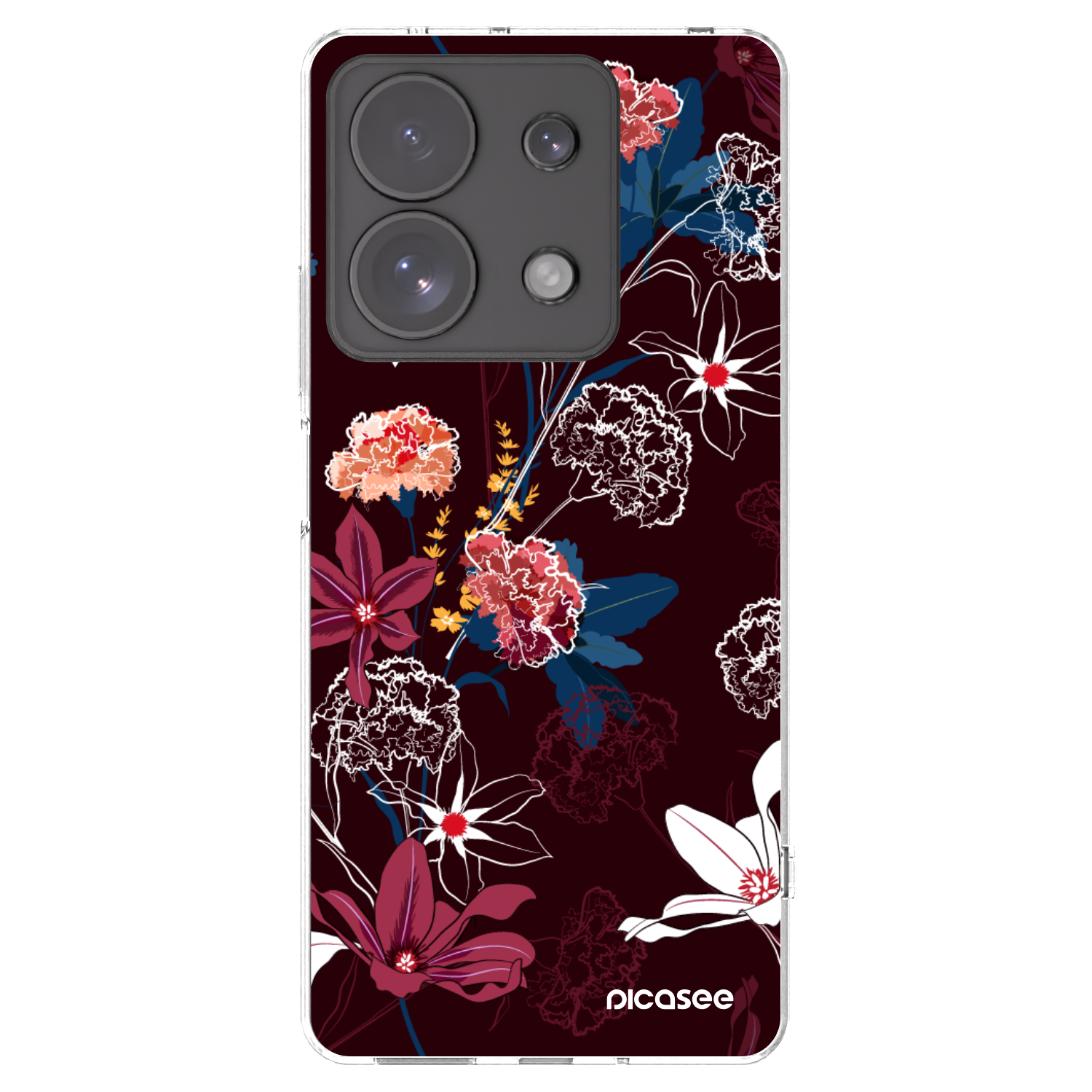 Picasee silikónový prehľadný obal pre Xiaomi Redmi Note 13 Pro 4G - Dark Meadow