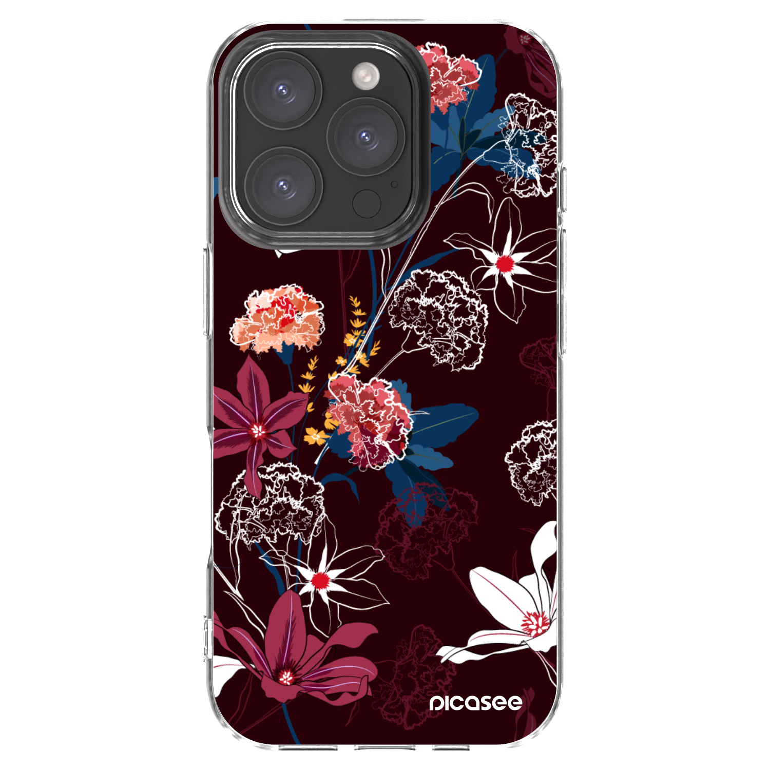 Picasee silikónový prehľadný obal pre Apple iPhone 16 Pro - Dark Meadow