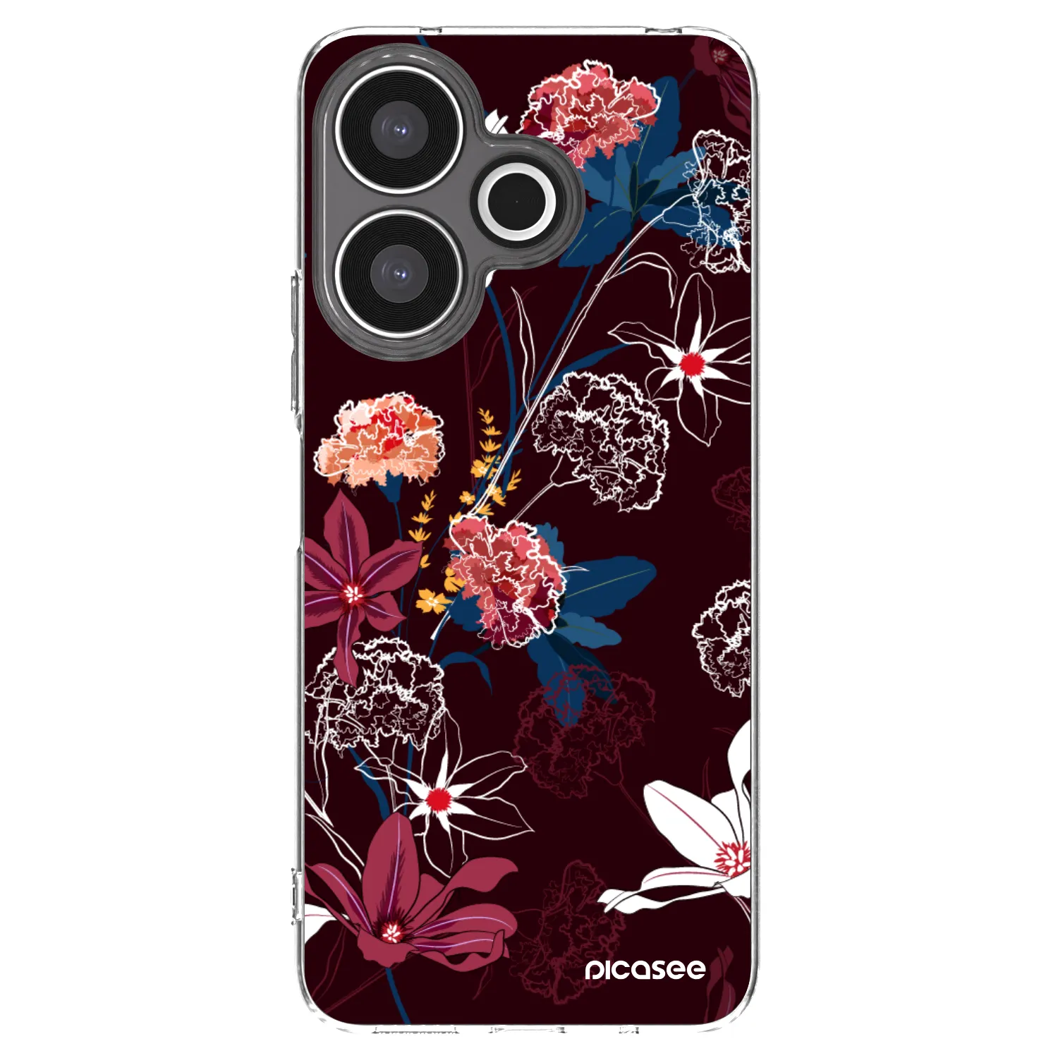 Picasee silikónový prehľadný obal pre Xiaomi Redmi 13 4G - Dark Meadow