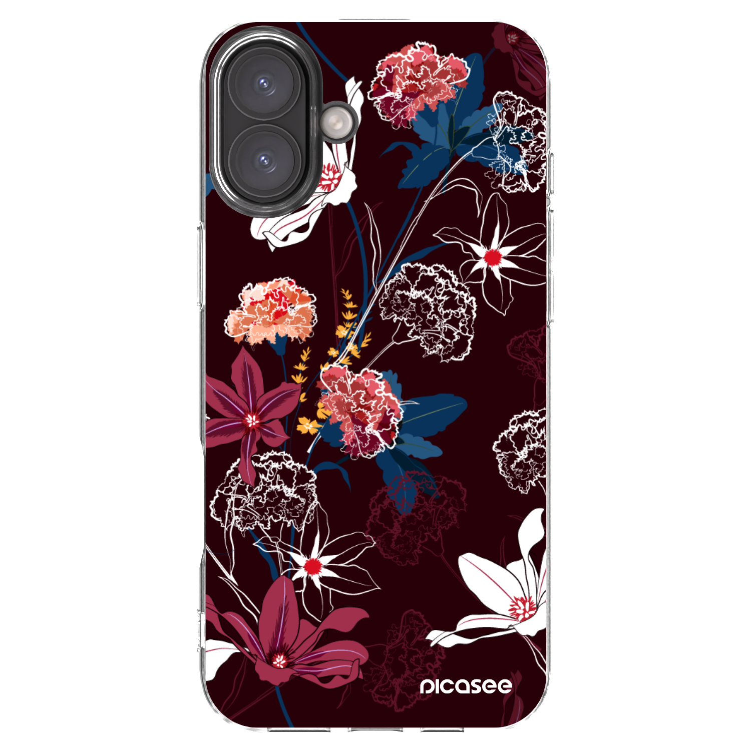 Picasee silikónový prehľadný obal pre Apple iPhone 16 Plus - Dark Meadow