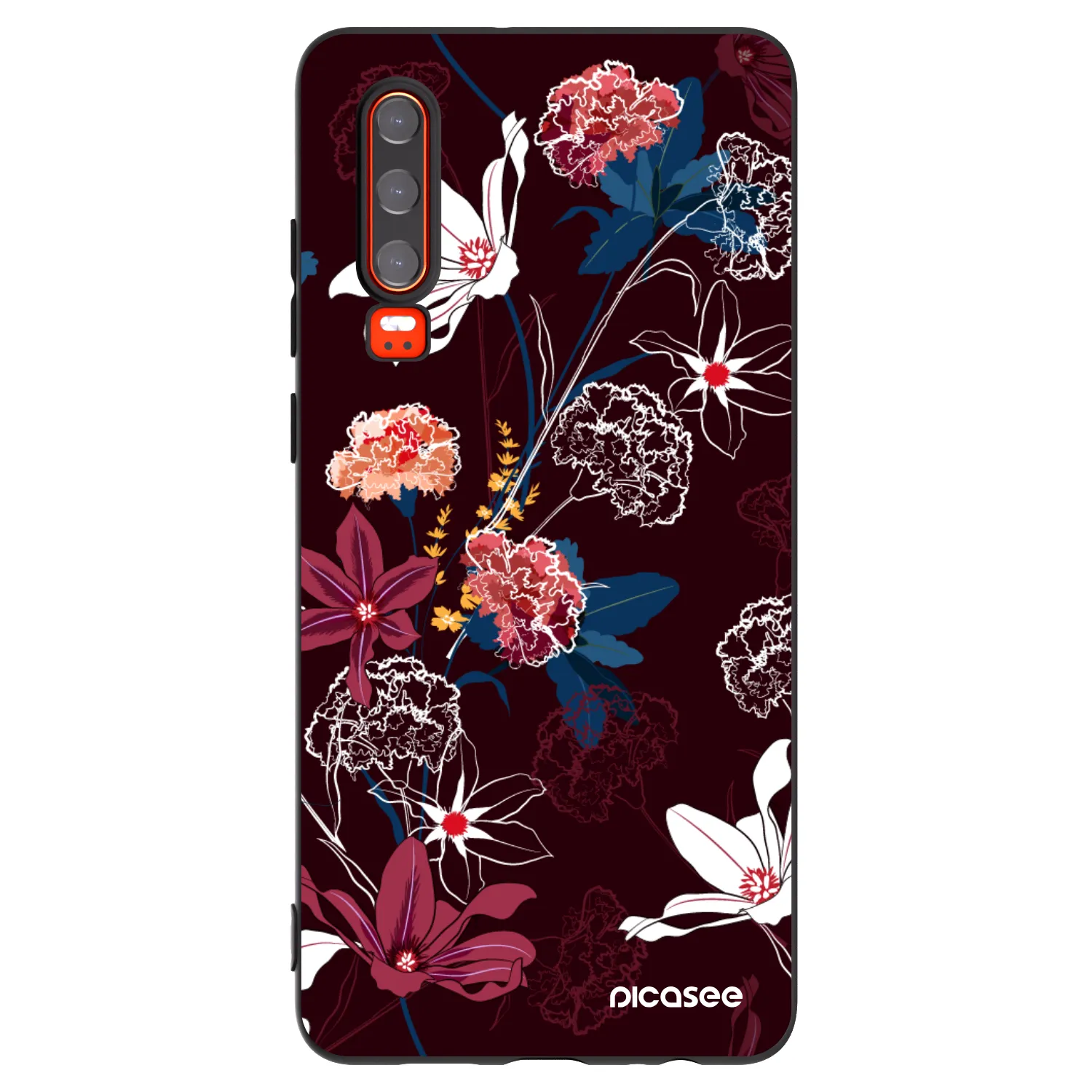 Picasee silikónový čierny obal pre Huawei P30 - Dark Meadow