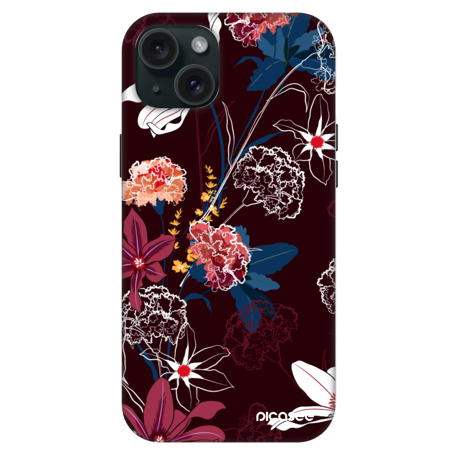 Picasee Fashion Case MagSafe pre Apple iPhone 15 Plus - Dark Meadow