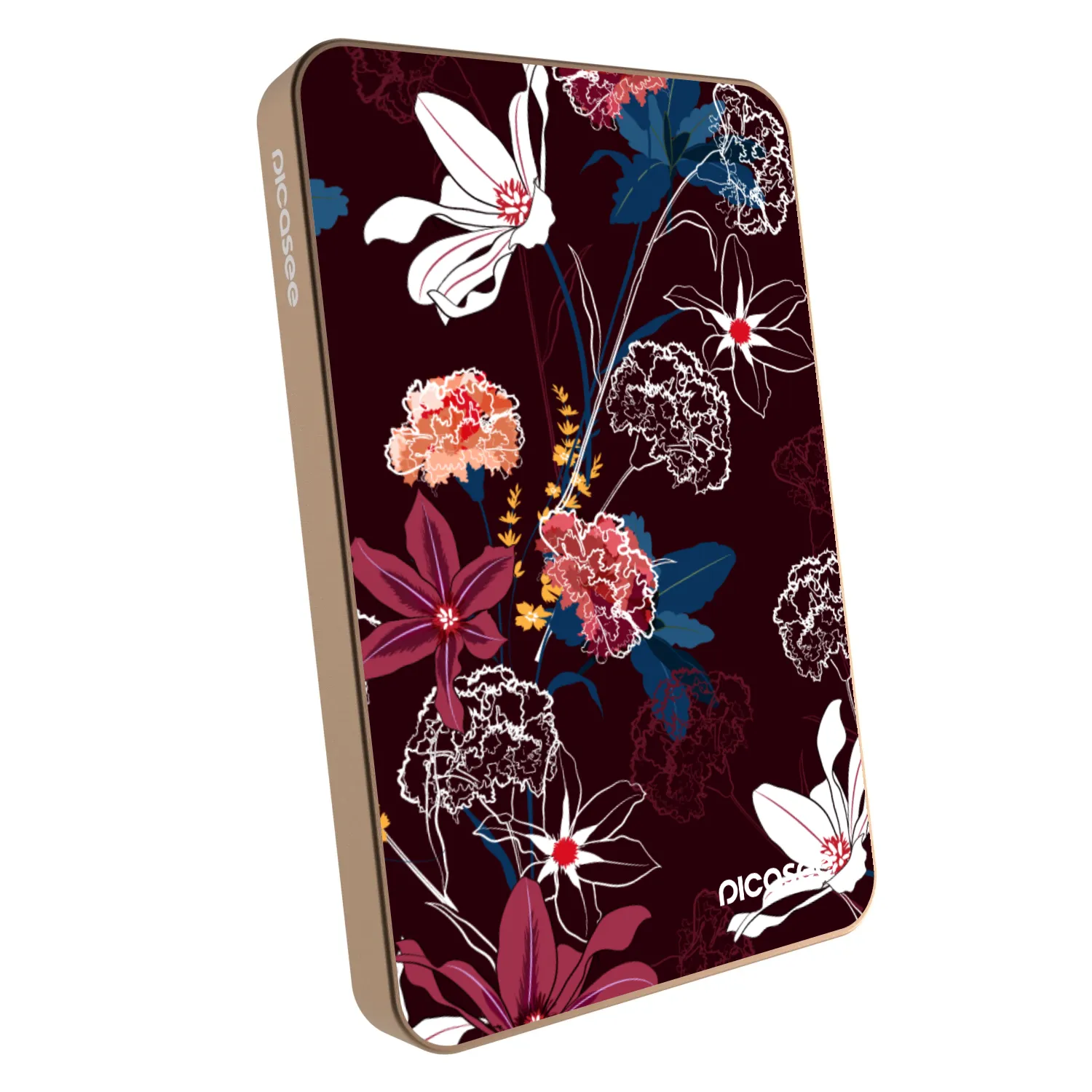 Picasee Powerbanka s MagSafe 5 000 mAh Zlatá - Dark Meadow