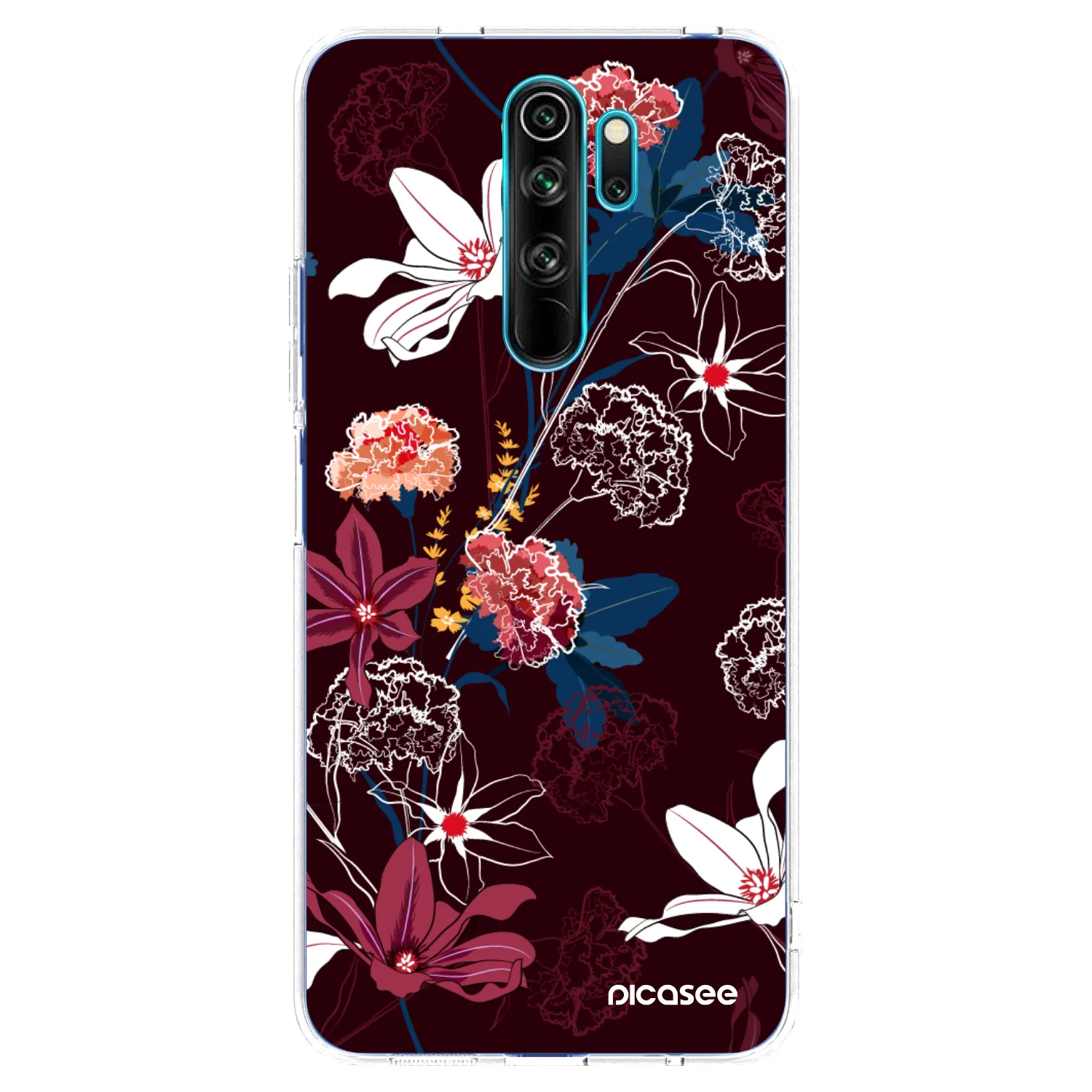 Picasee silikónový prehľadný obal pre Xiaomi Redmi Note 8 Pro - Dark Meadow