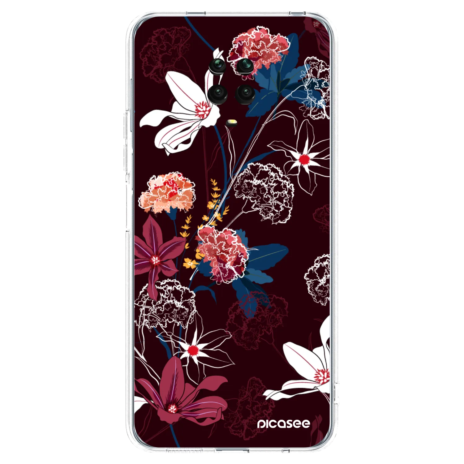 Picasee silikónový prehľadný obal pre Xiaomi Redmi Note 9 Pro - Dark Meadow