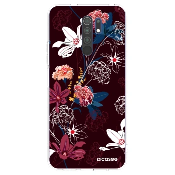 Picasee silikónový prehľadný obal pre Xiaomi Redmi 9 - Dark Meadow
