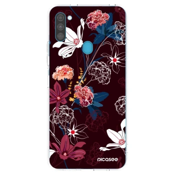 Picasee silikónový prehľadný obal pre Samsung Galaxy M11 - Dark Meadow