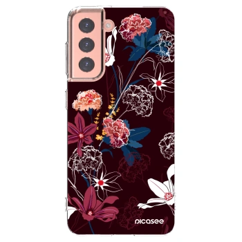 Picasee silikónový prehľadný obal pre Samsung Galaxy S21 5G G991B - Dark Meadow
