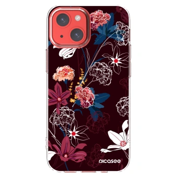 Picasee silikónový prehľadný obal pre Apple iPhone 13 mini - Dark Meadow