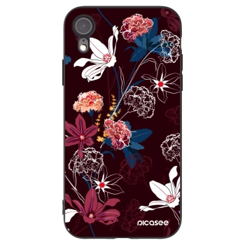 Picasee silikónový čierny obal pre Apple iPhone XR - Dark Meadow